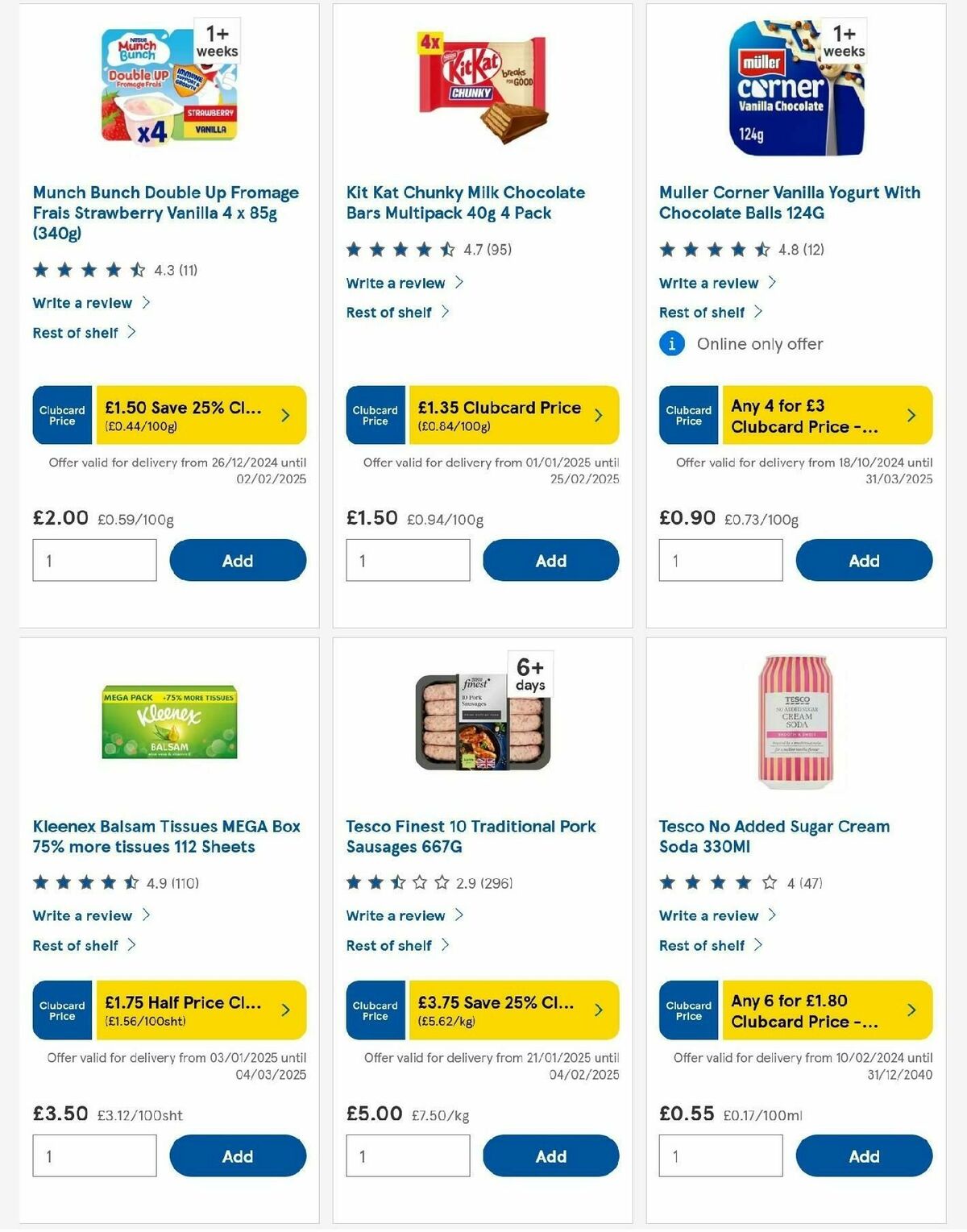 TESCO Offers from 30 January