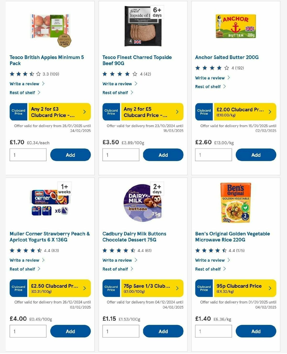TESCO Offers from 30 January