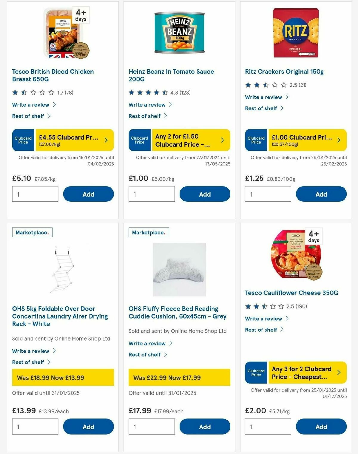 TESCO Offers from 30 January
