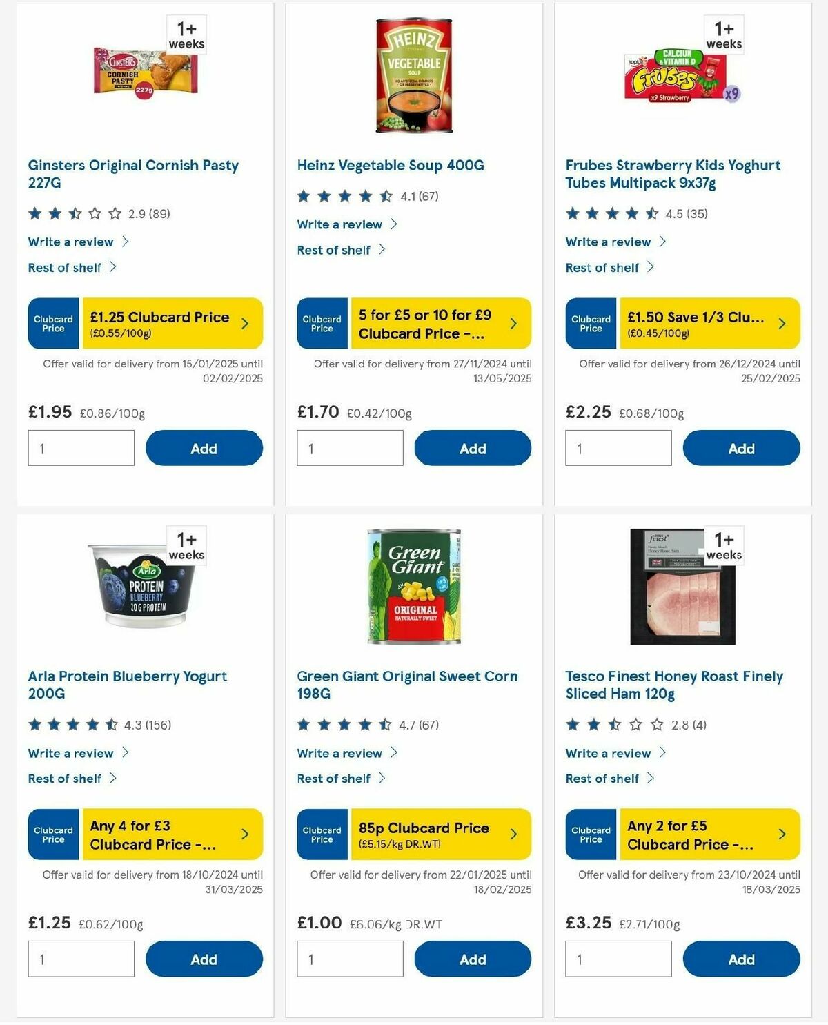 TESCO Offers from 30 January