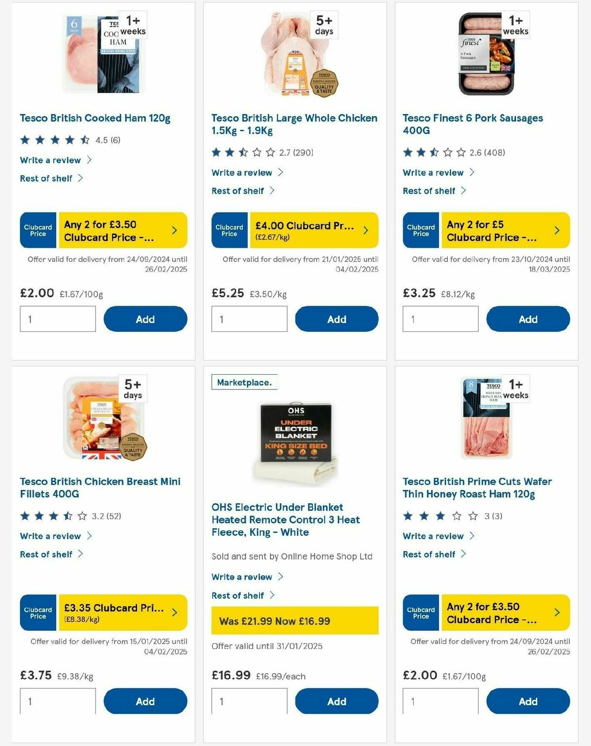 TESCO Offers from 30 January