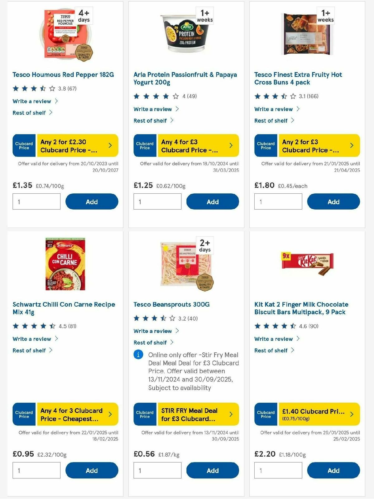 TESCO Offers from 30 January
