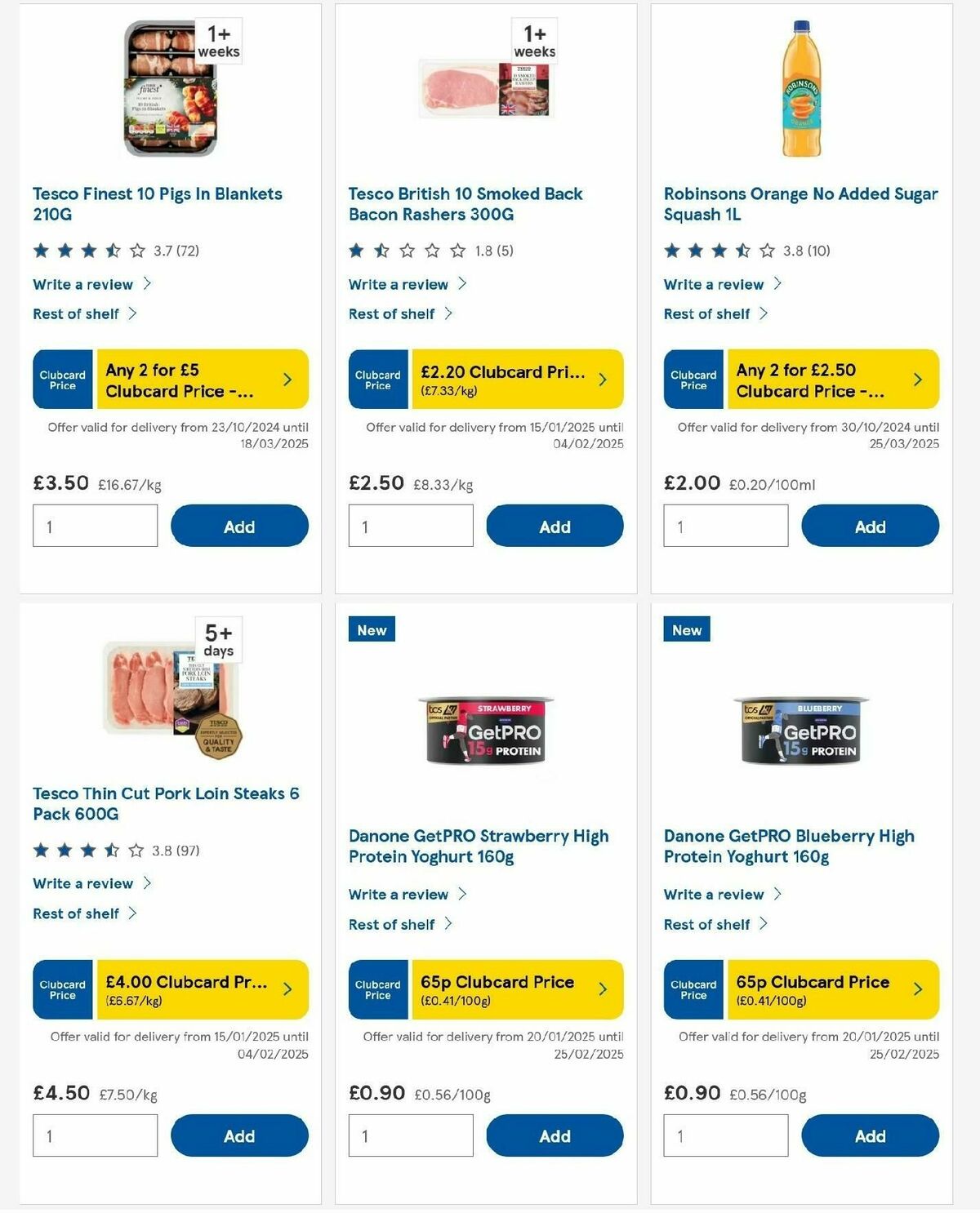 TESCO Offers from 30 January