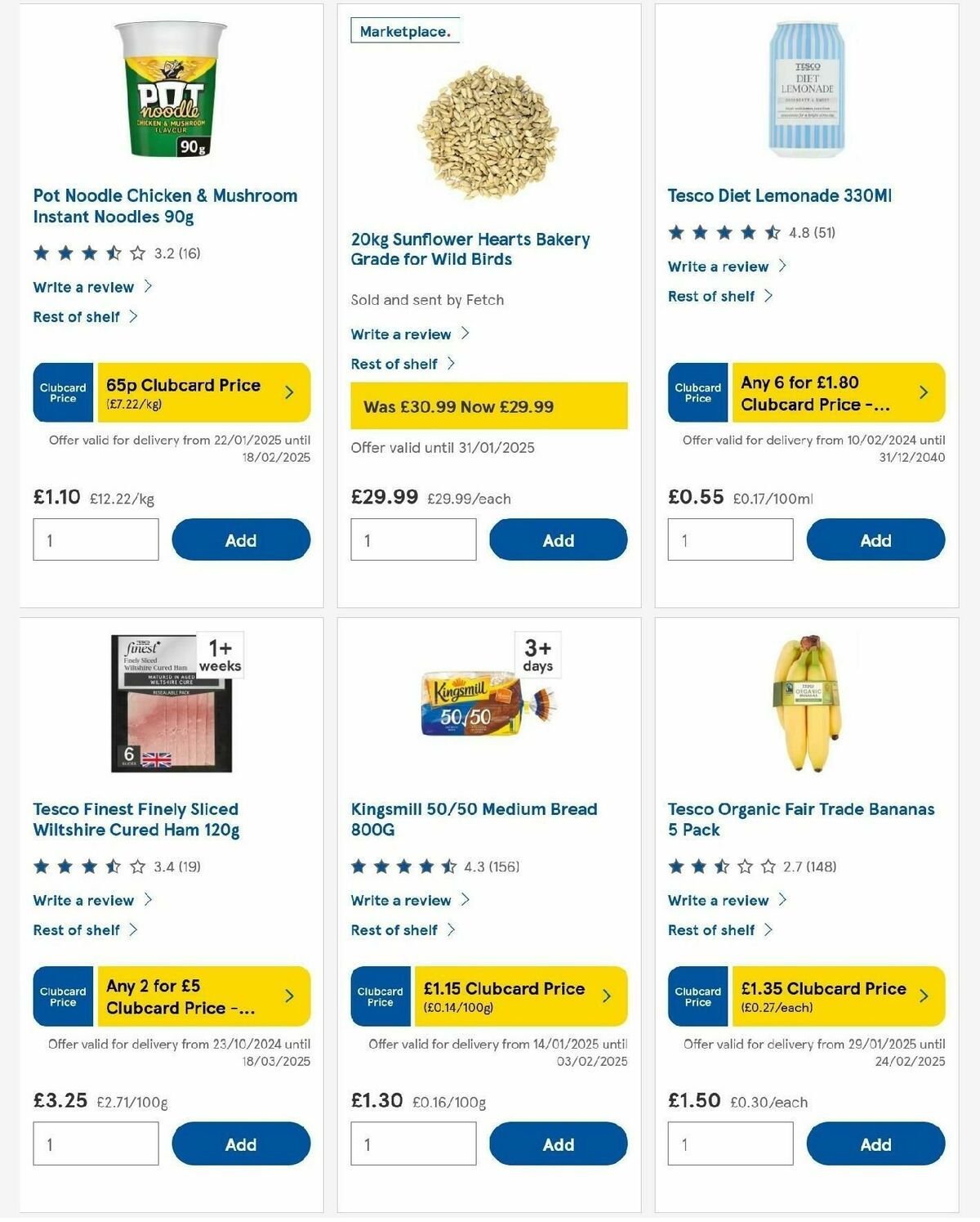 TESCO Offers from 30 January