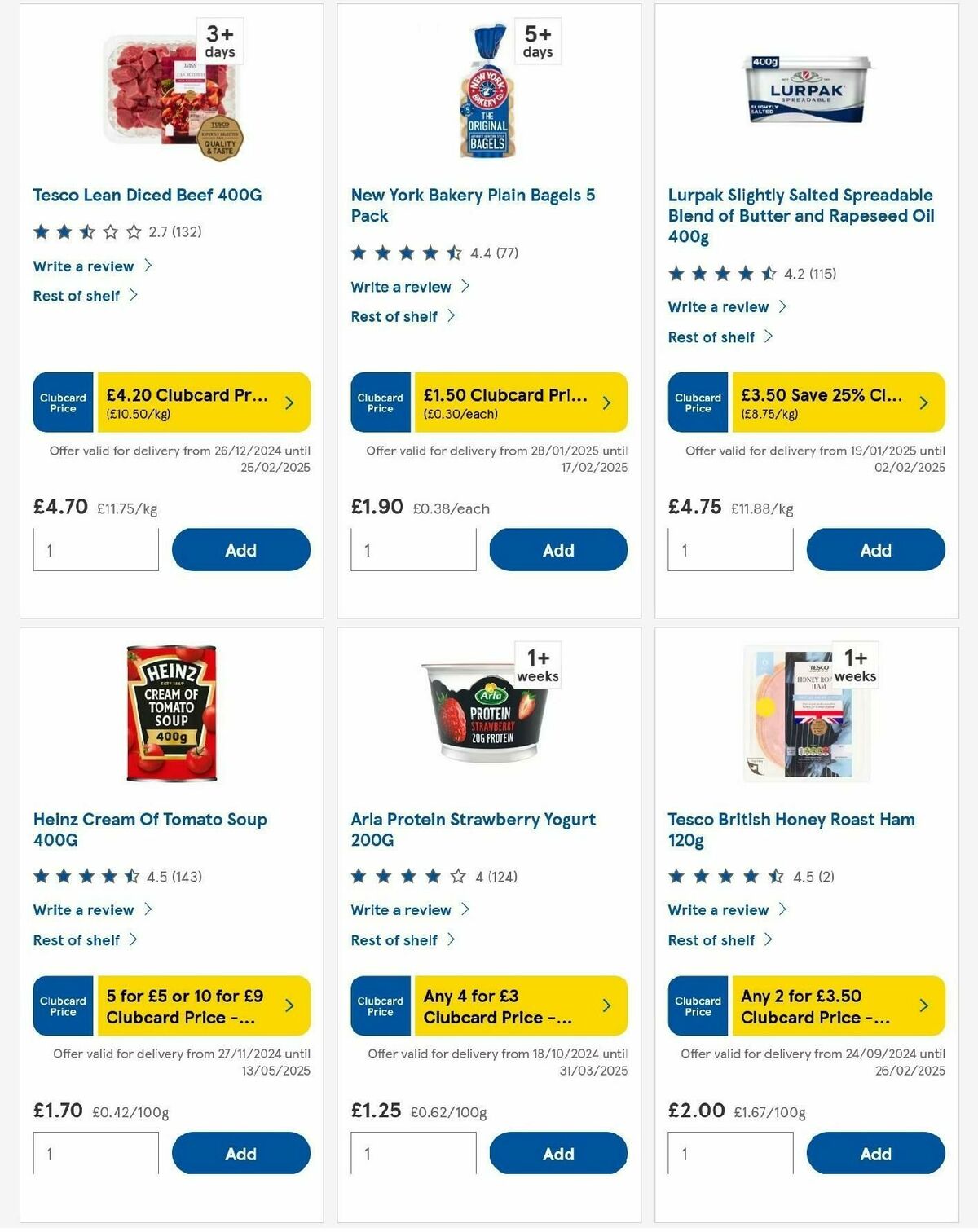 TESCO Offers from 30 January
