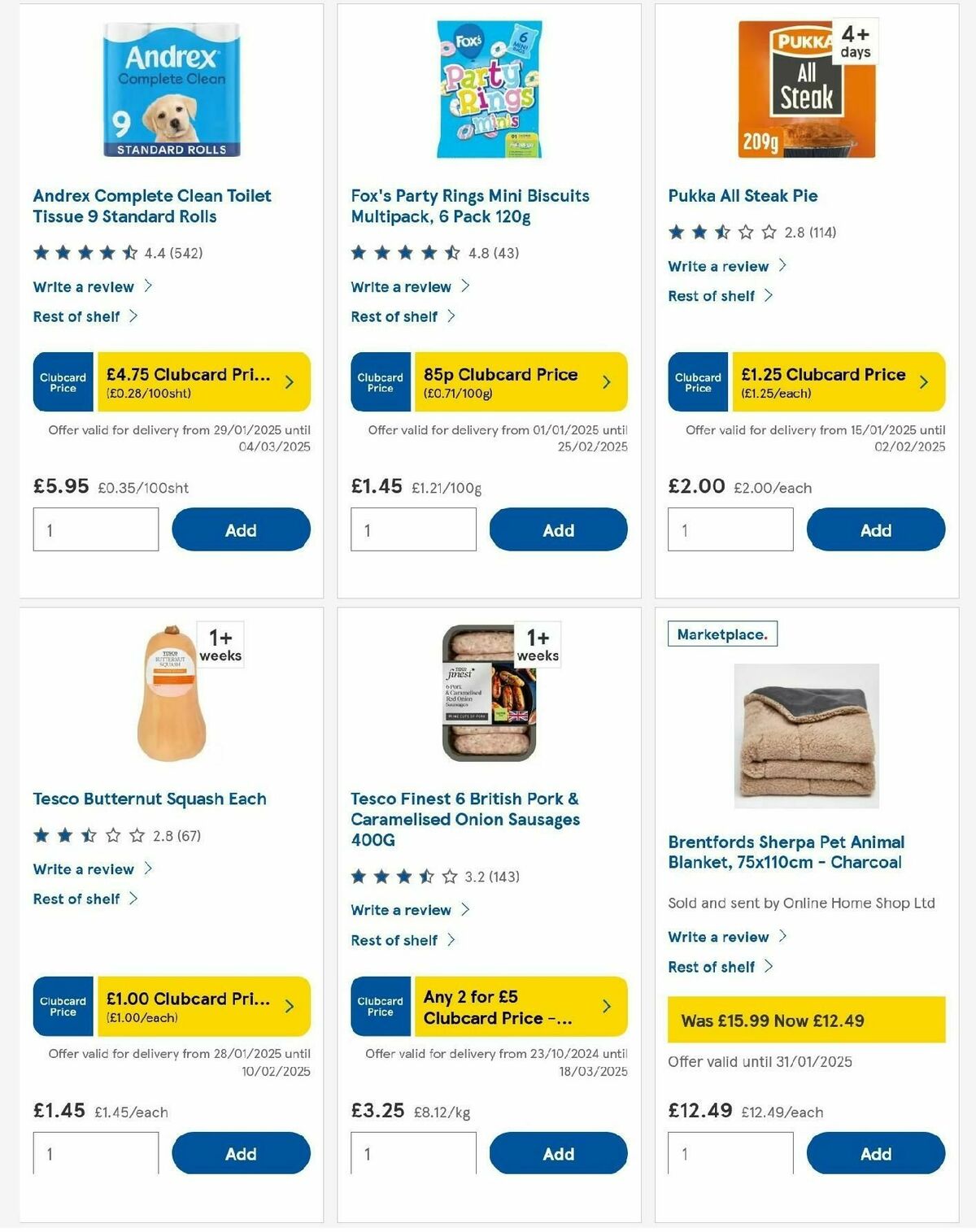 TESCO Offers from 30 January