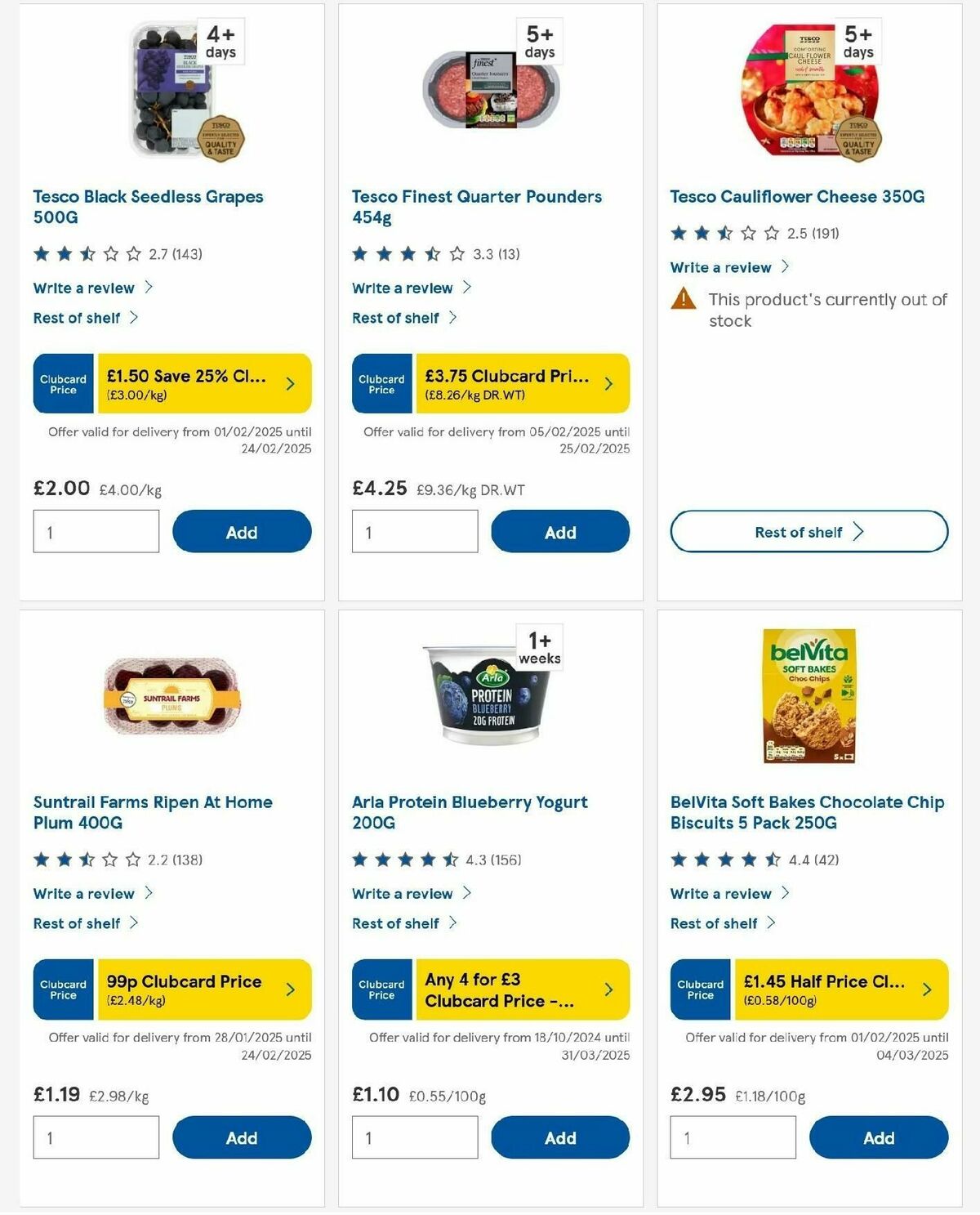TESCO Offers from 6 February