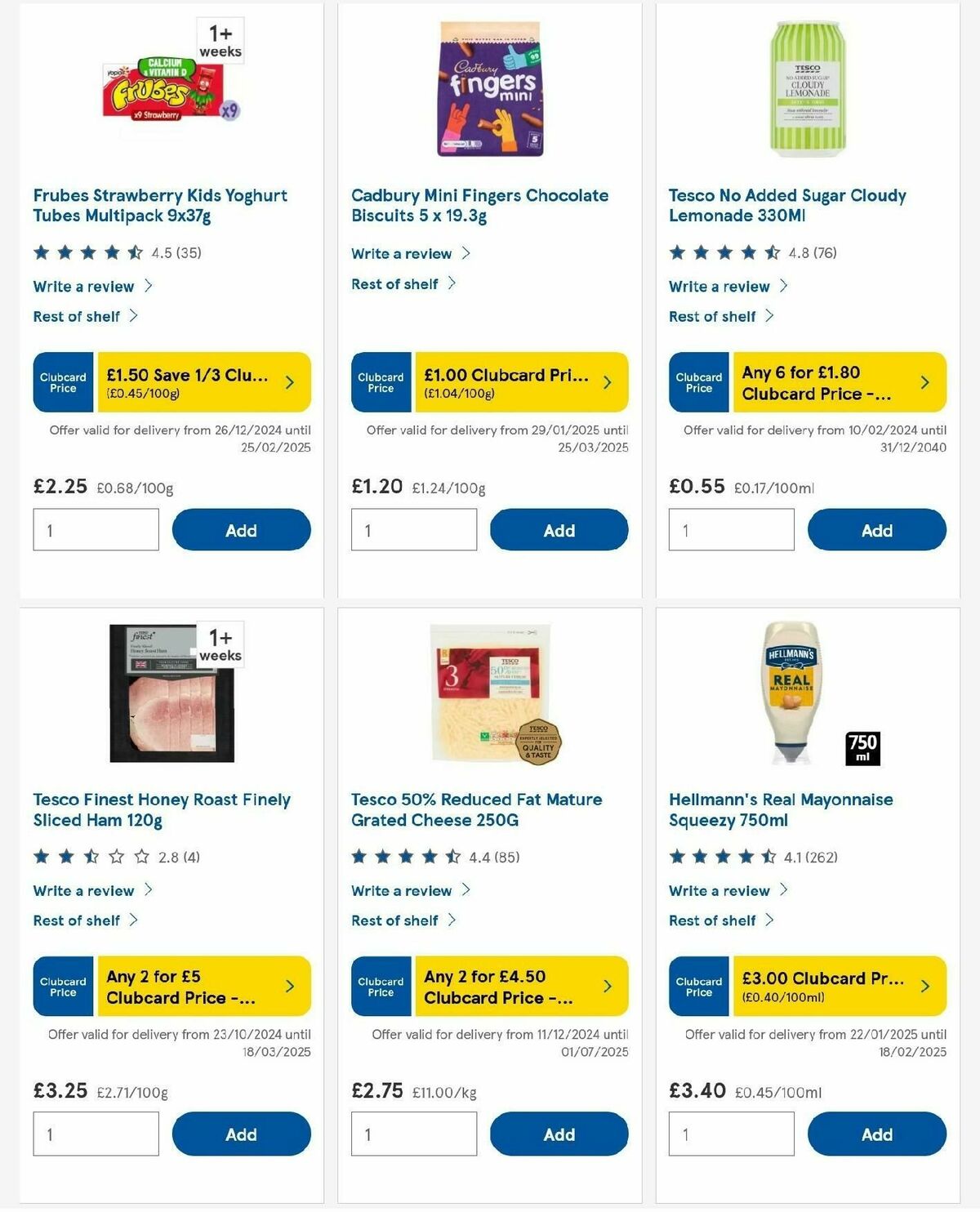 TESCO Offers from 6 February