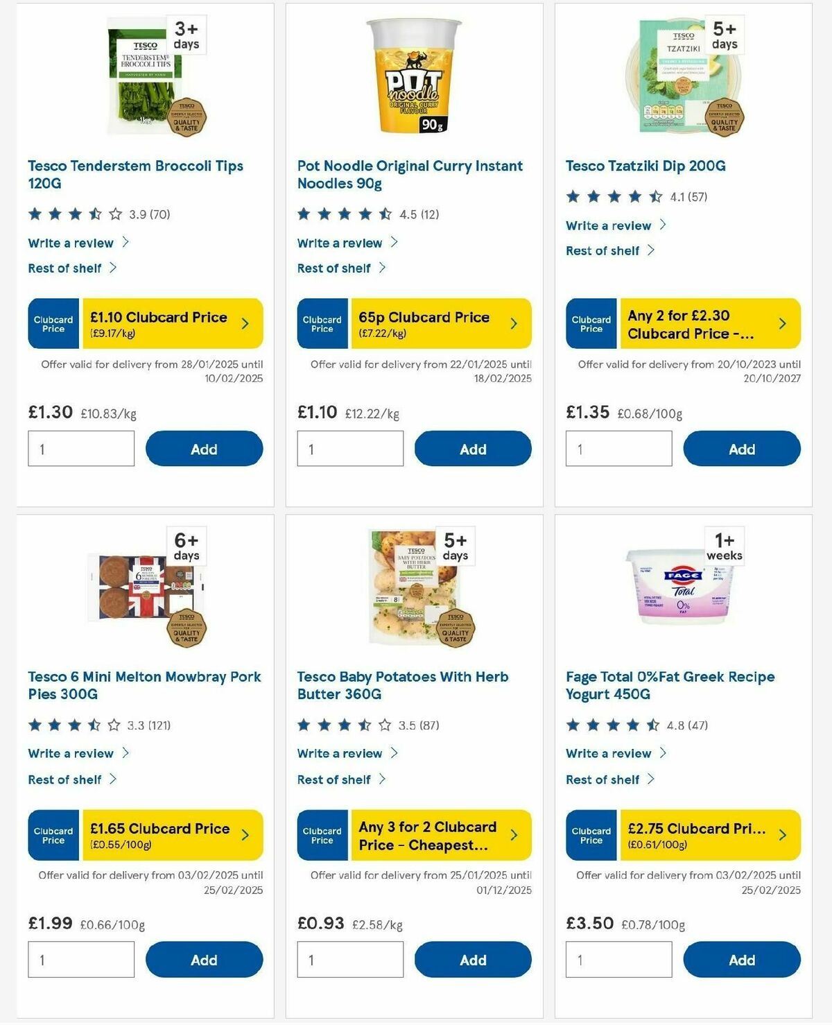 TESCO Offers from 6 February