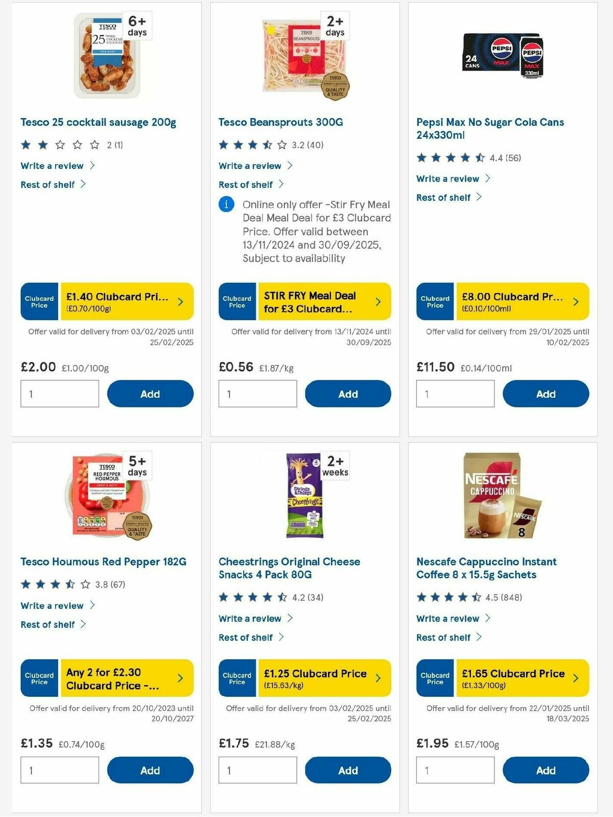 TESCO Offers from 6 February