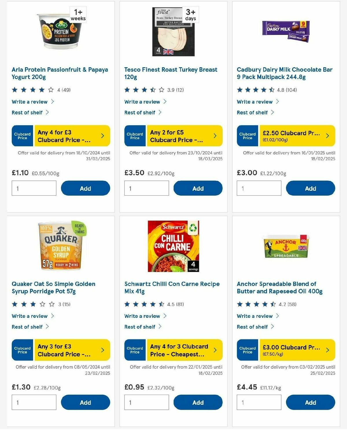 TESCO Offers from 6 February