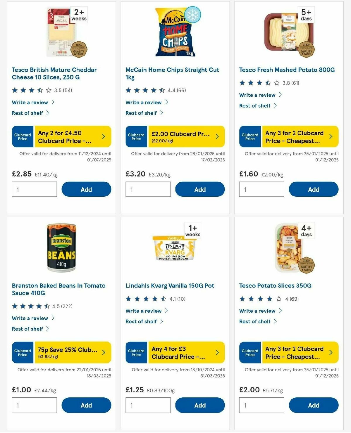 TESCO Offers from 6 February