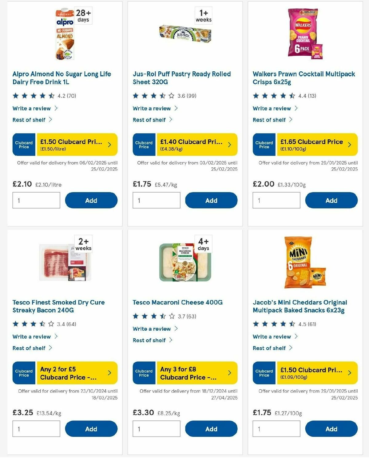 TESCO Offers from 6 February