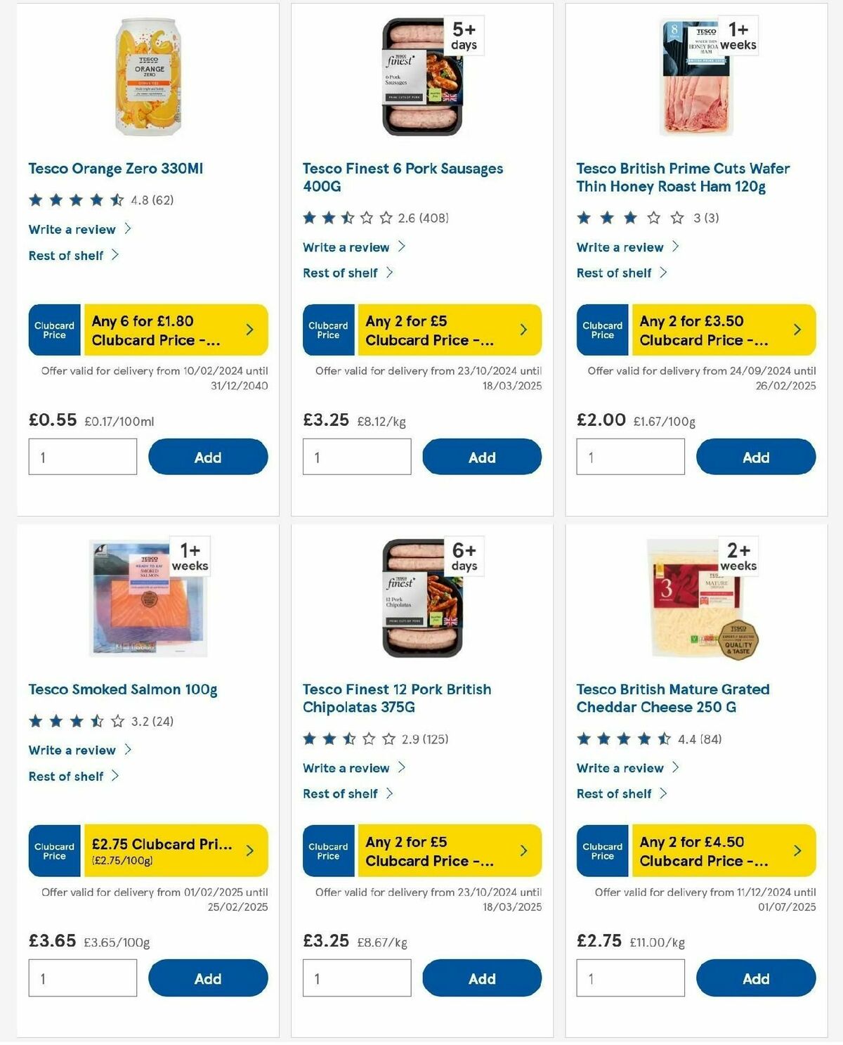 TESCO Offers from 6 February