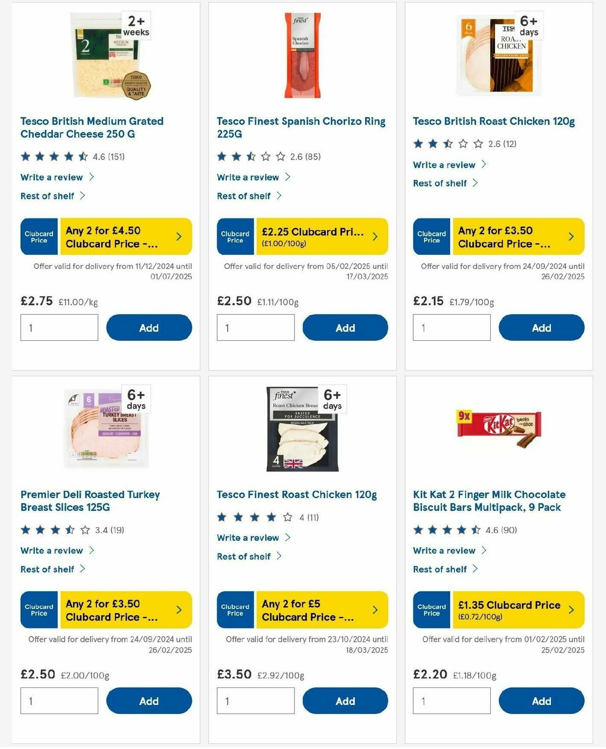 TESCO Offers from 6 February
