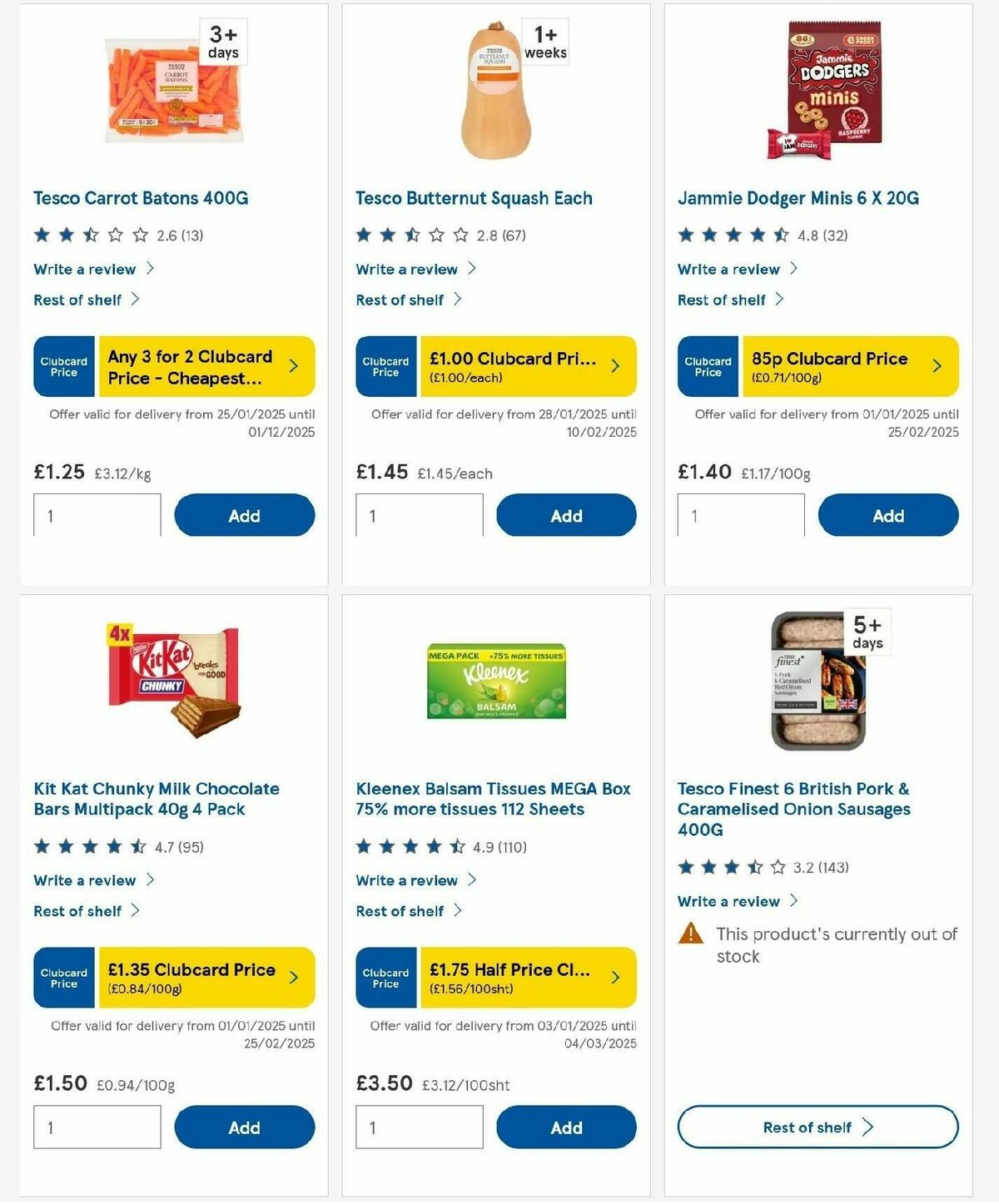 TESCO Offers from 6 February