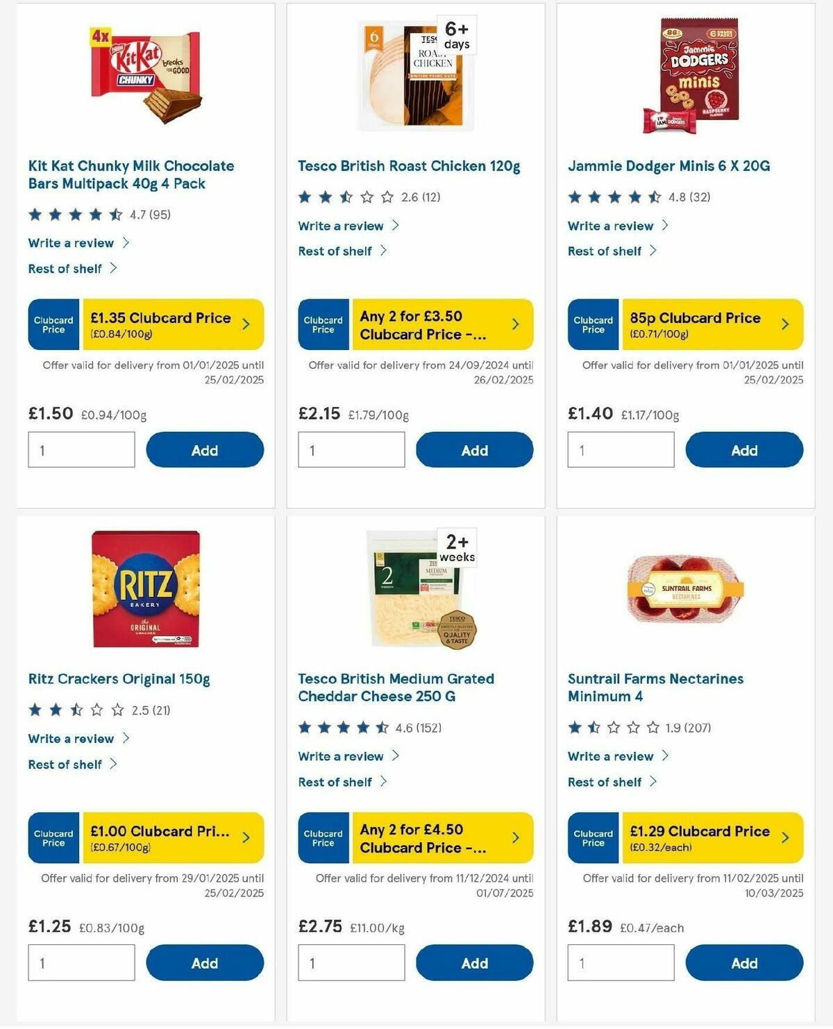 TESCO Offers from 13 February