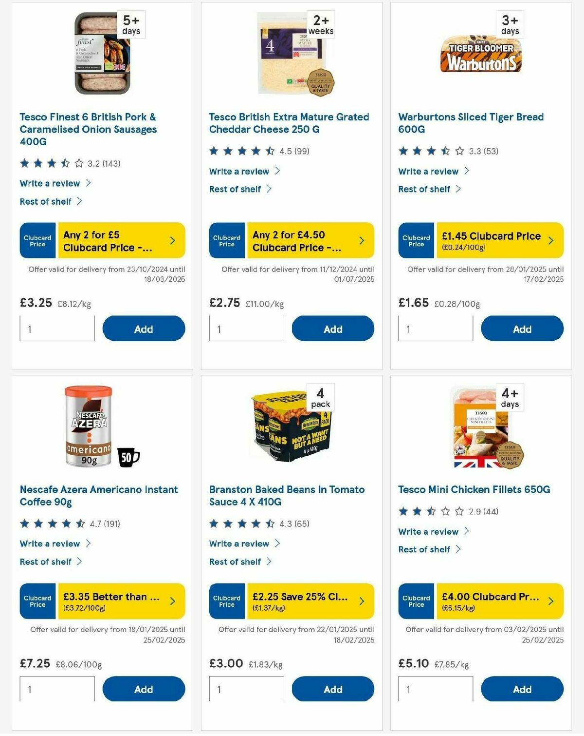 TESCO Offers from 13 February
