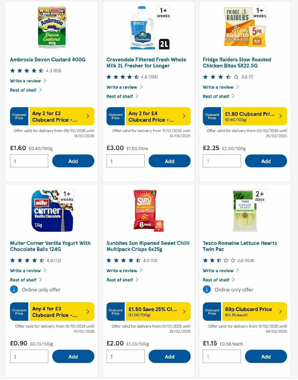TESCO Offers from 13 February
