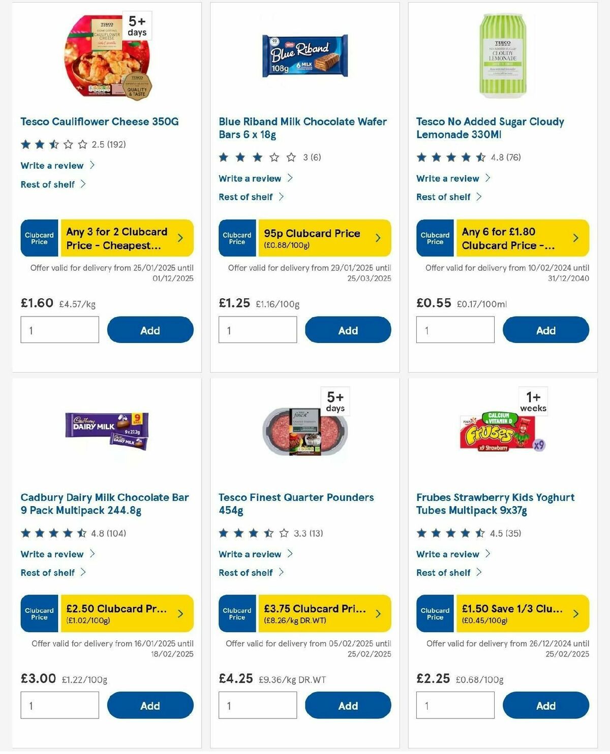 TESCO Offers from 13 February