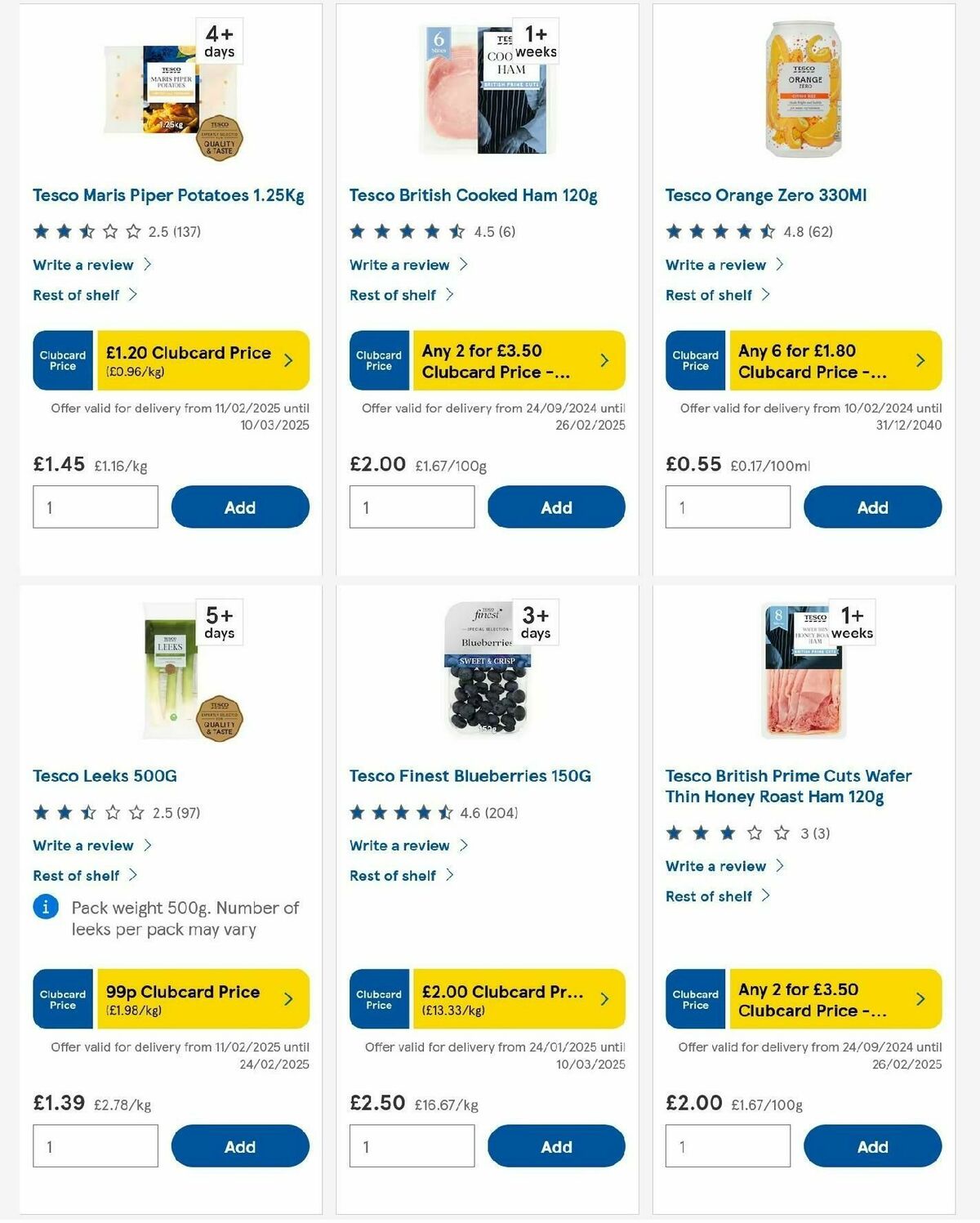 TESCO Offers from 13 February