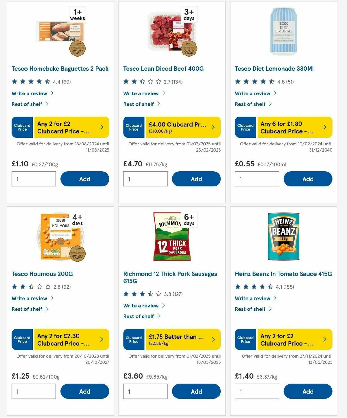 TESCO Offers from 13 February