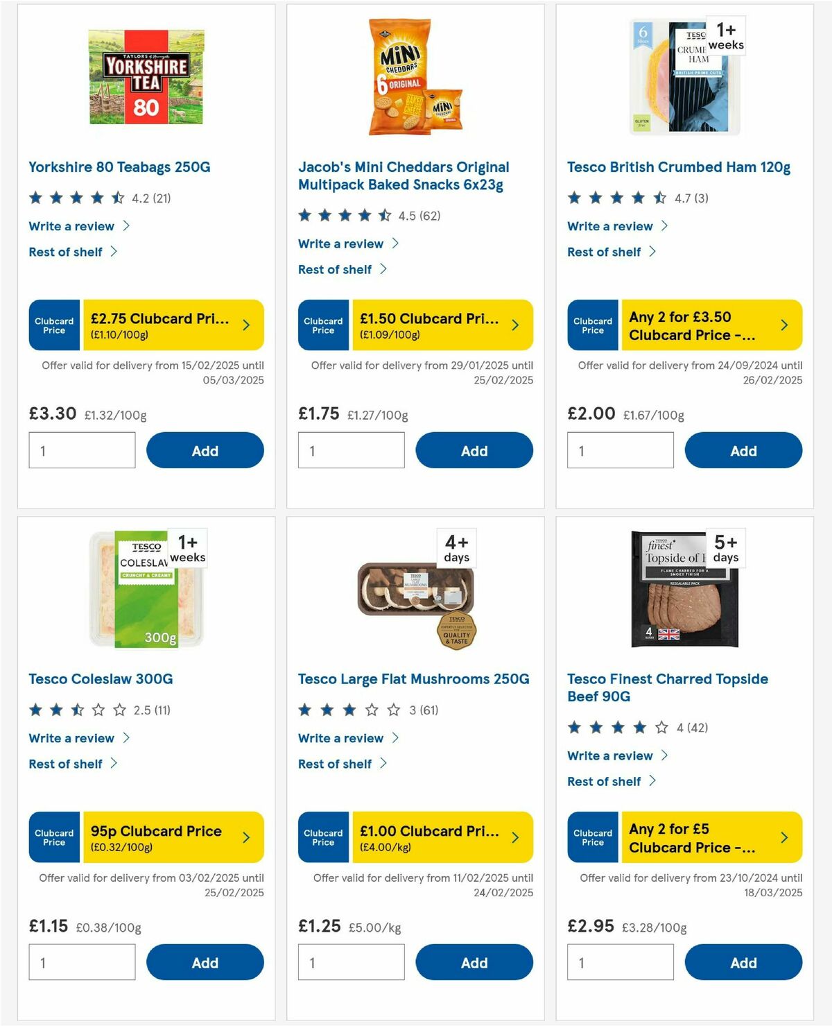 TESCO Offers from 20 February