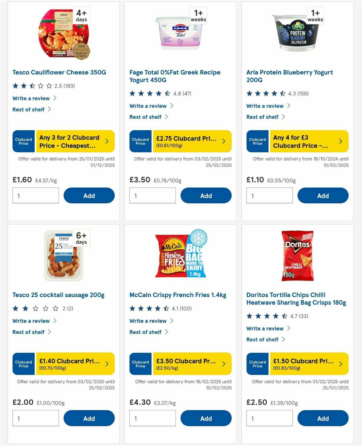 TESCO Offers from 20 February