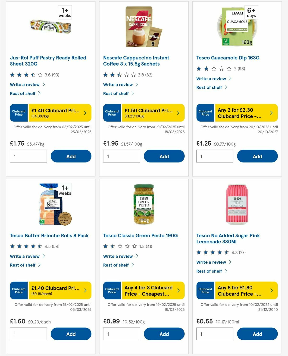 TESCO Offers from 20 February