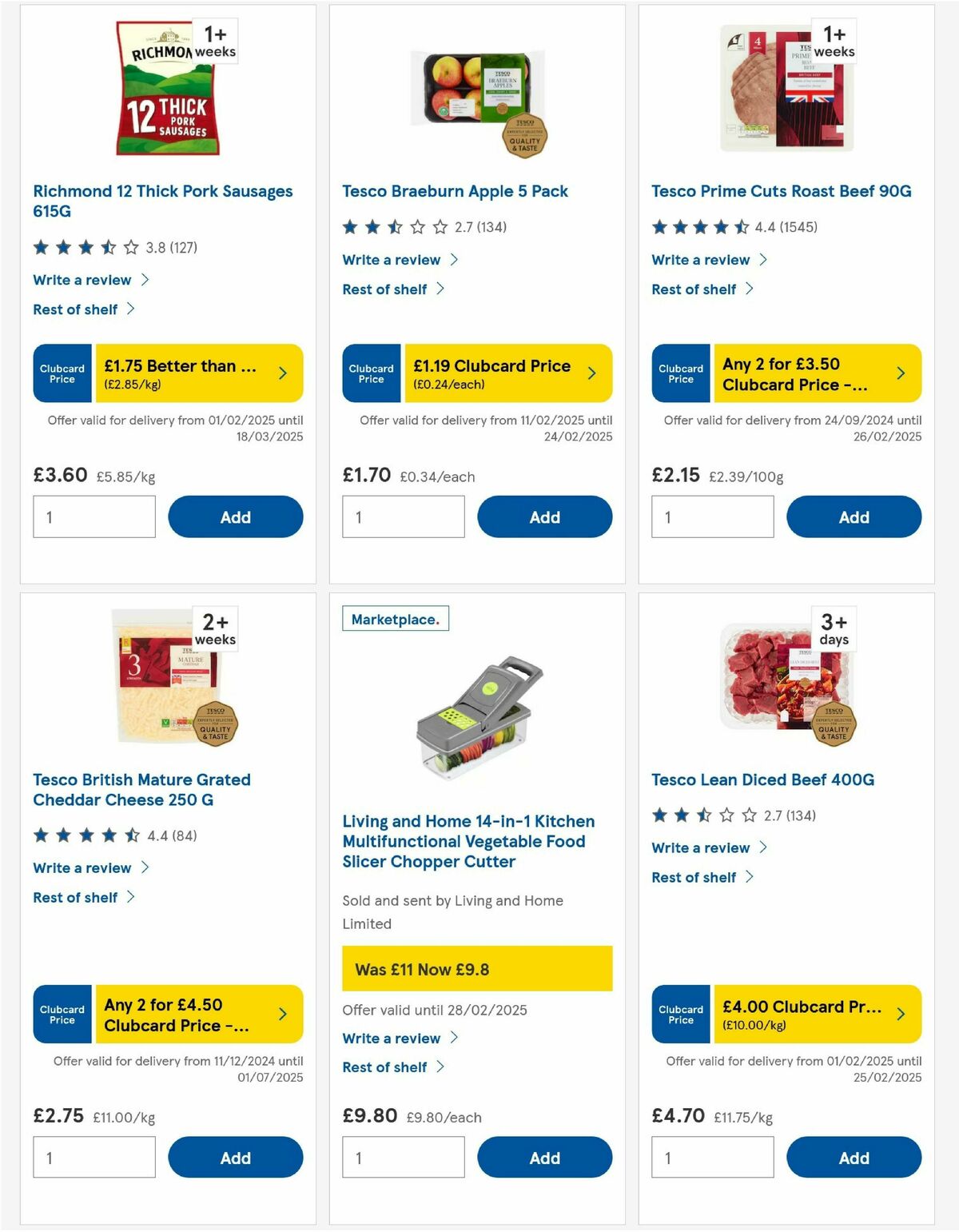 TESCO Offers from 20 February