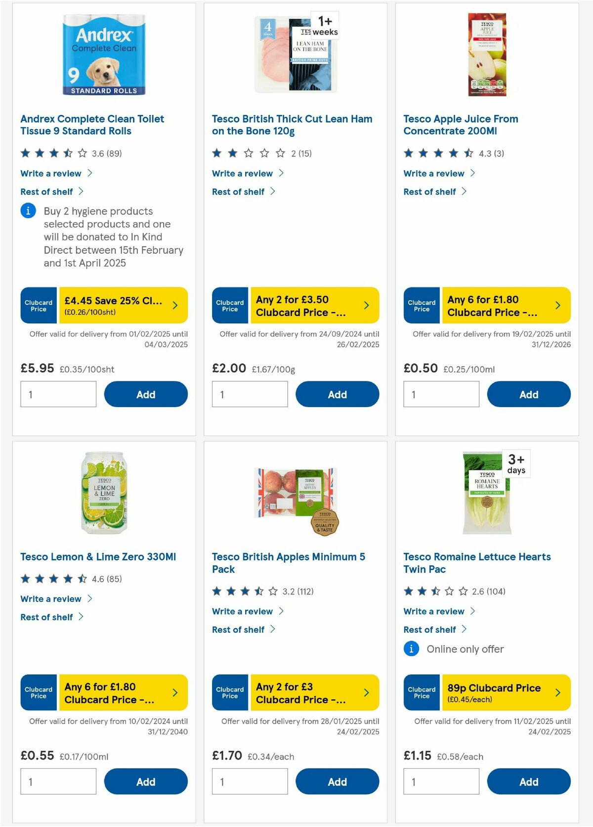 TESCO Offers from 20 February