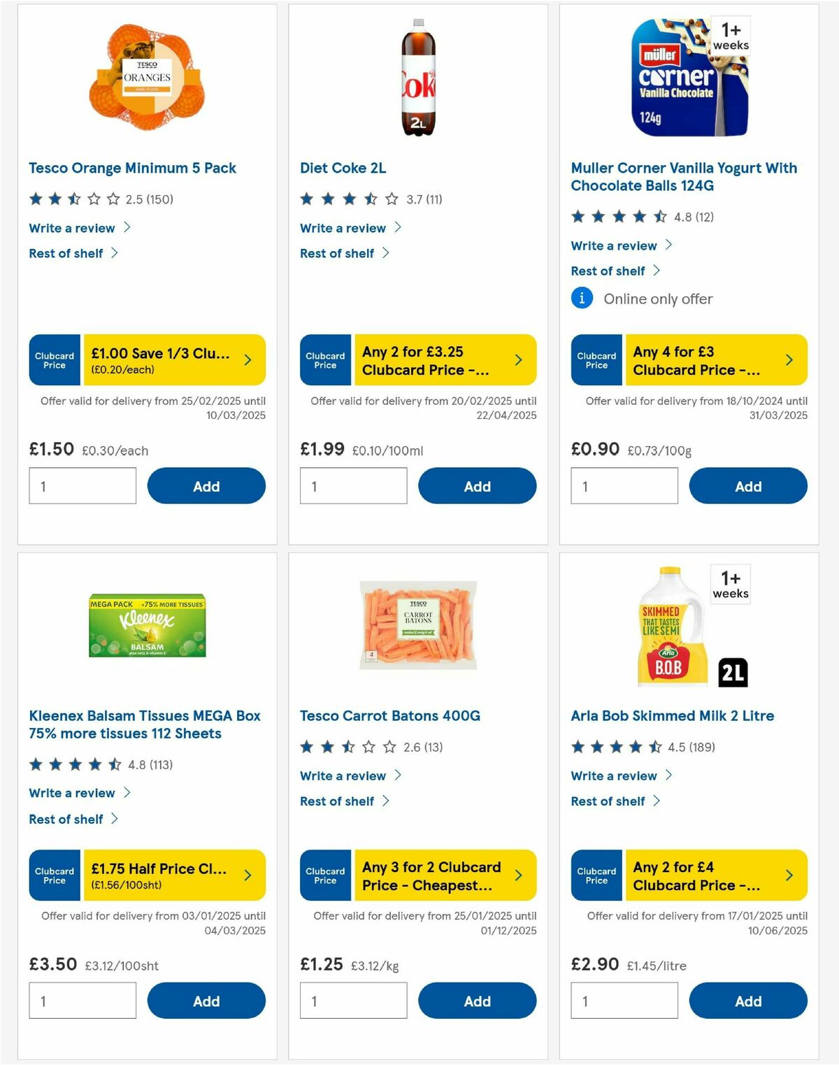 TESCO Offers from 27 February