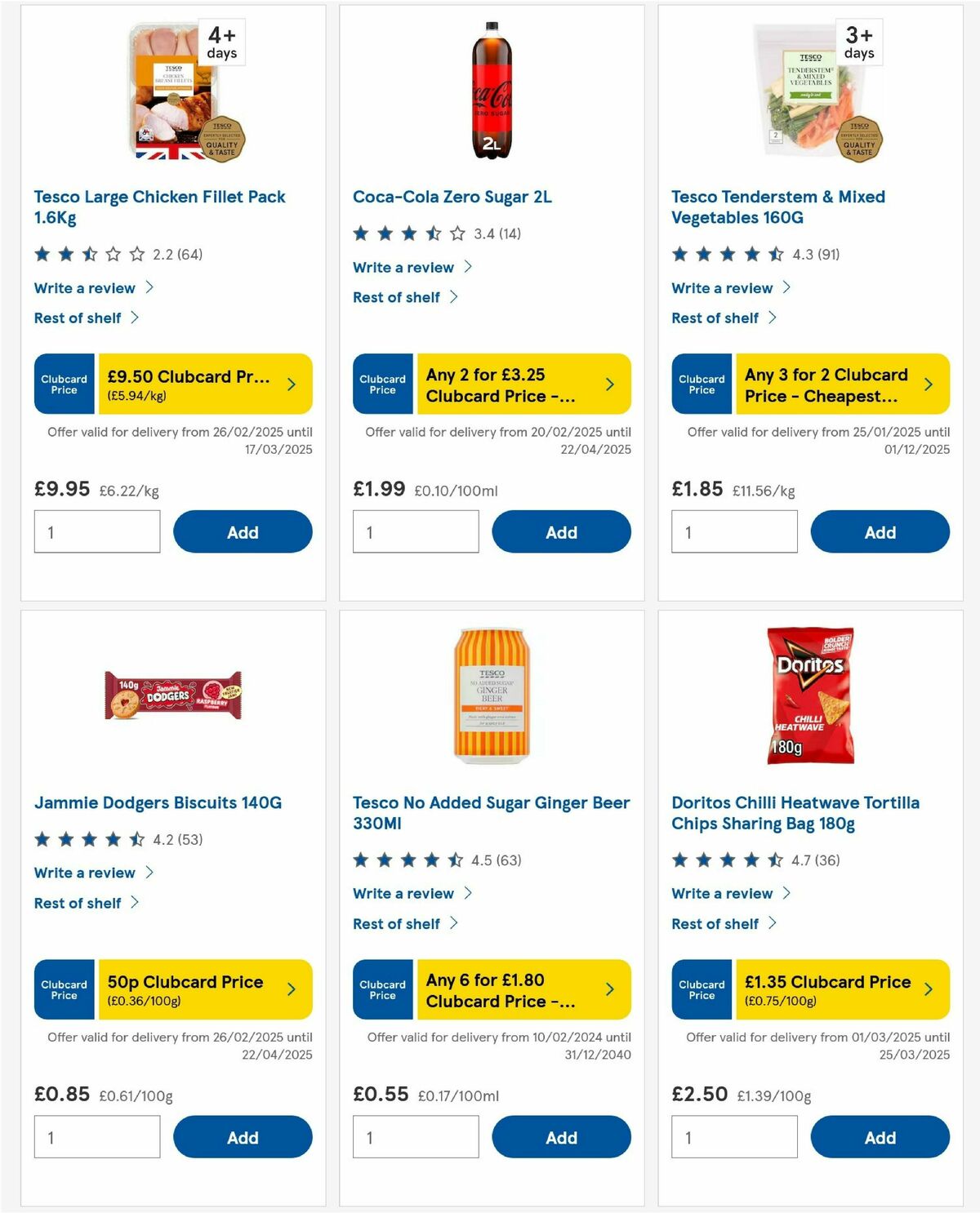TESCO Offers from 6 March