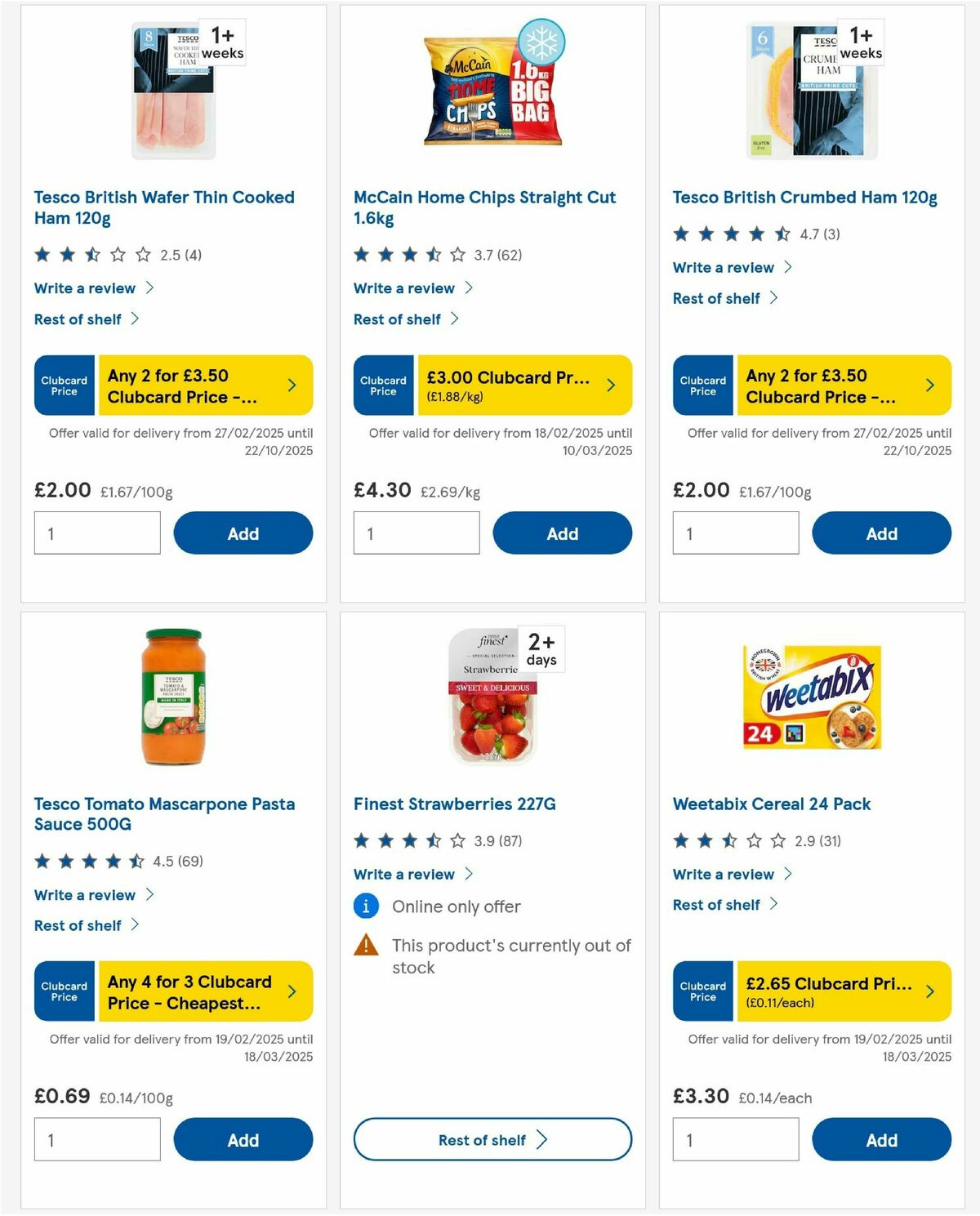 TESCO Offers from 6 March
