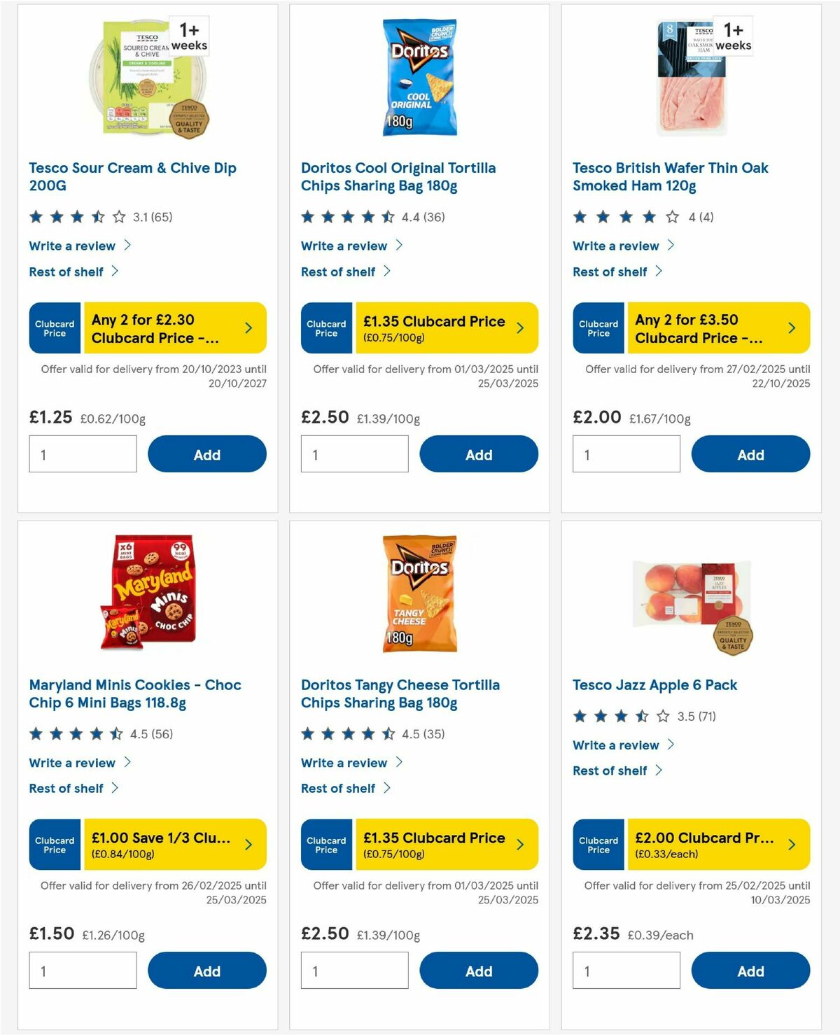 TESCO Offers from 6 March