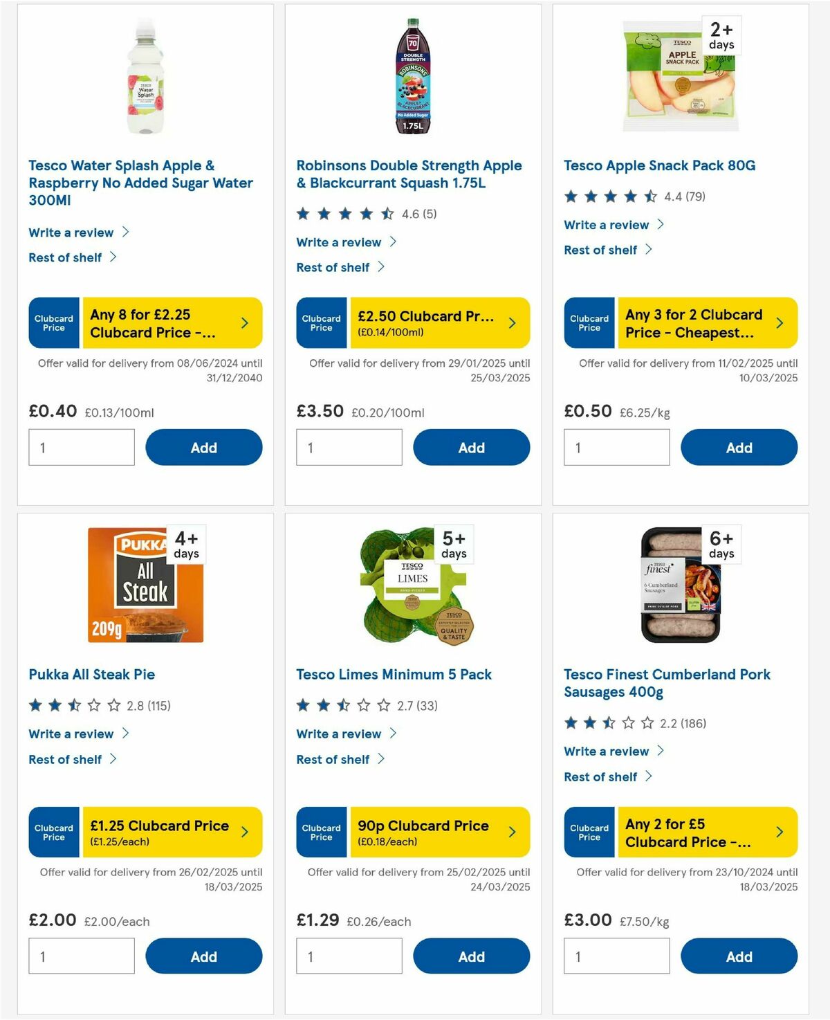 TESCO Offers from 6 March