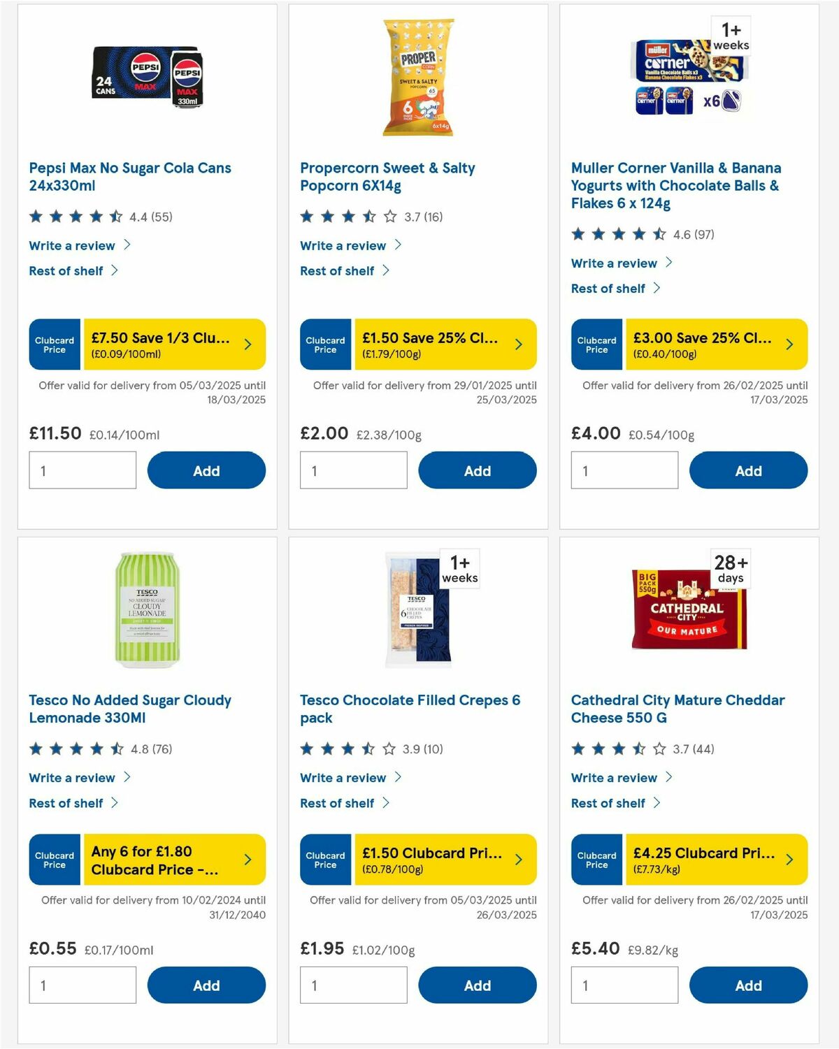 TESCO Offers from 6 March