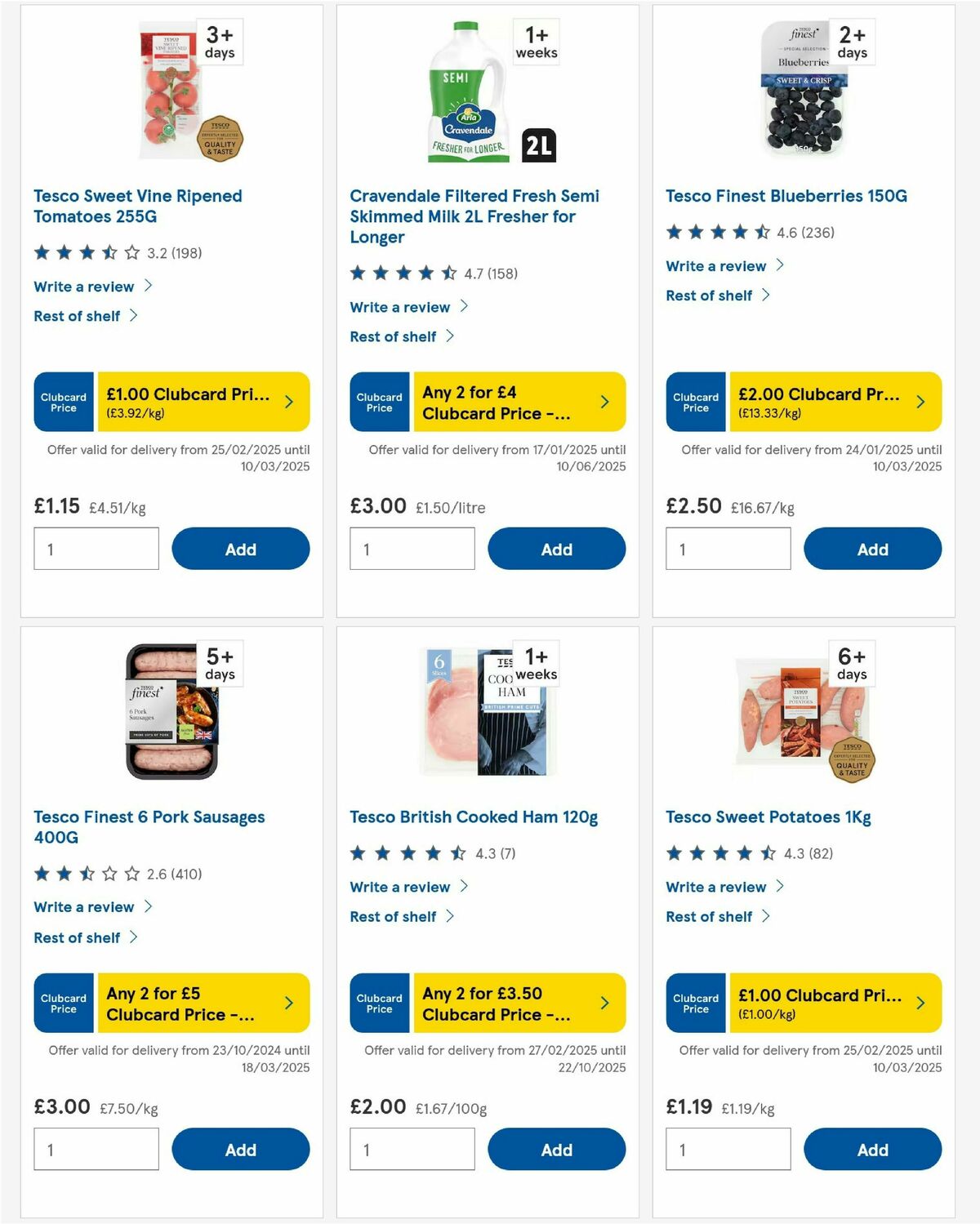 TESCO Offers from 6 March