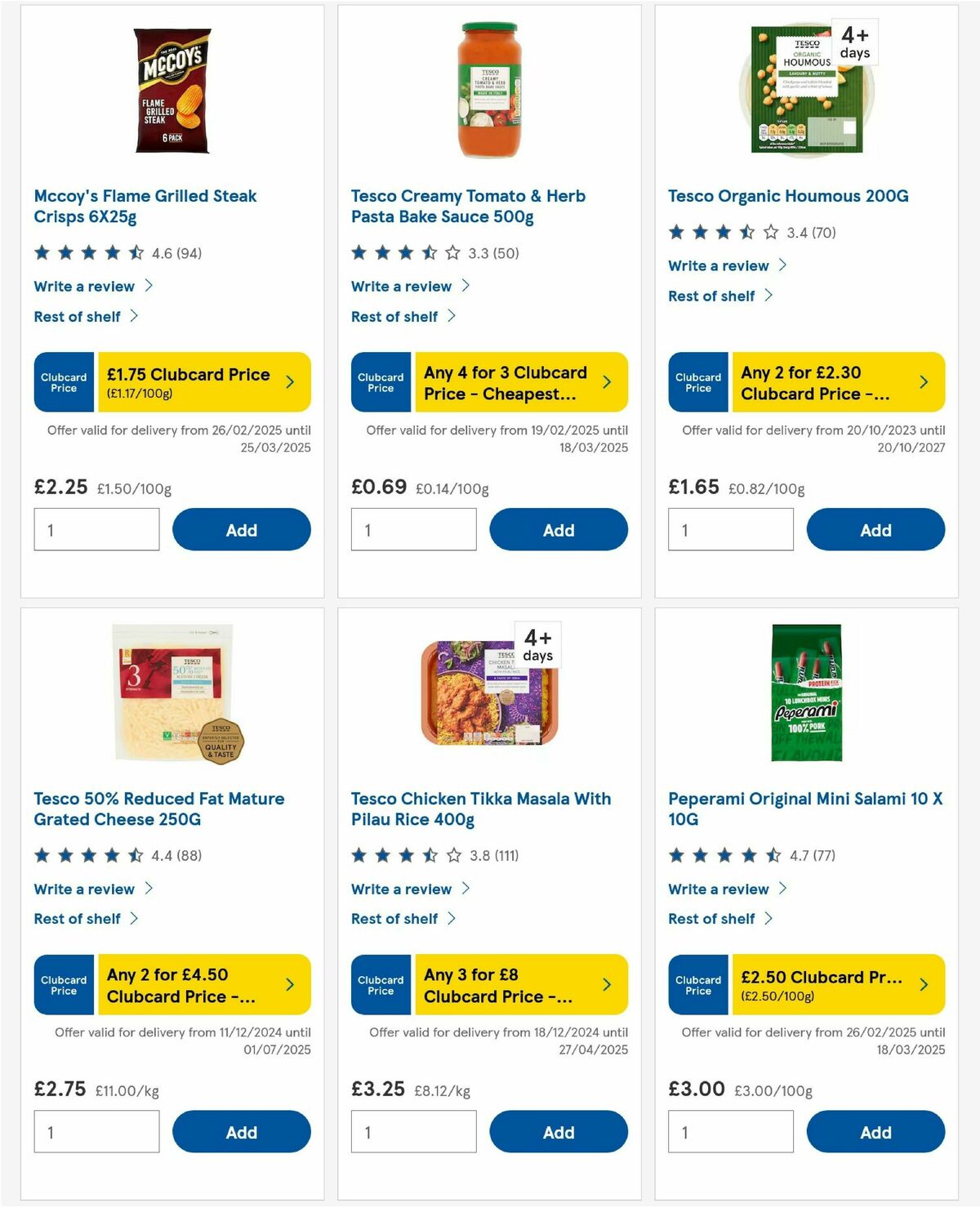 TESCO Offers from 6 March