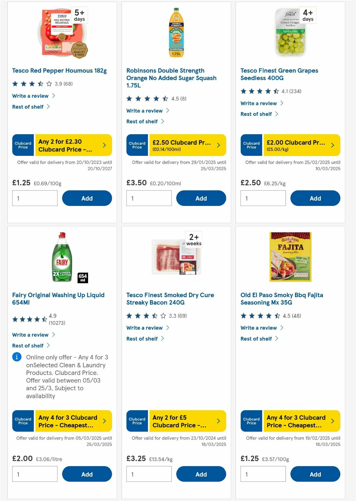 TESCO Offers from 6 March