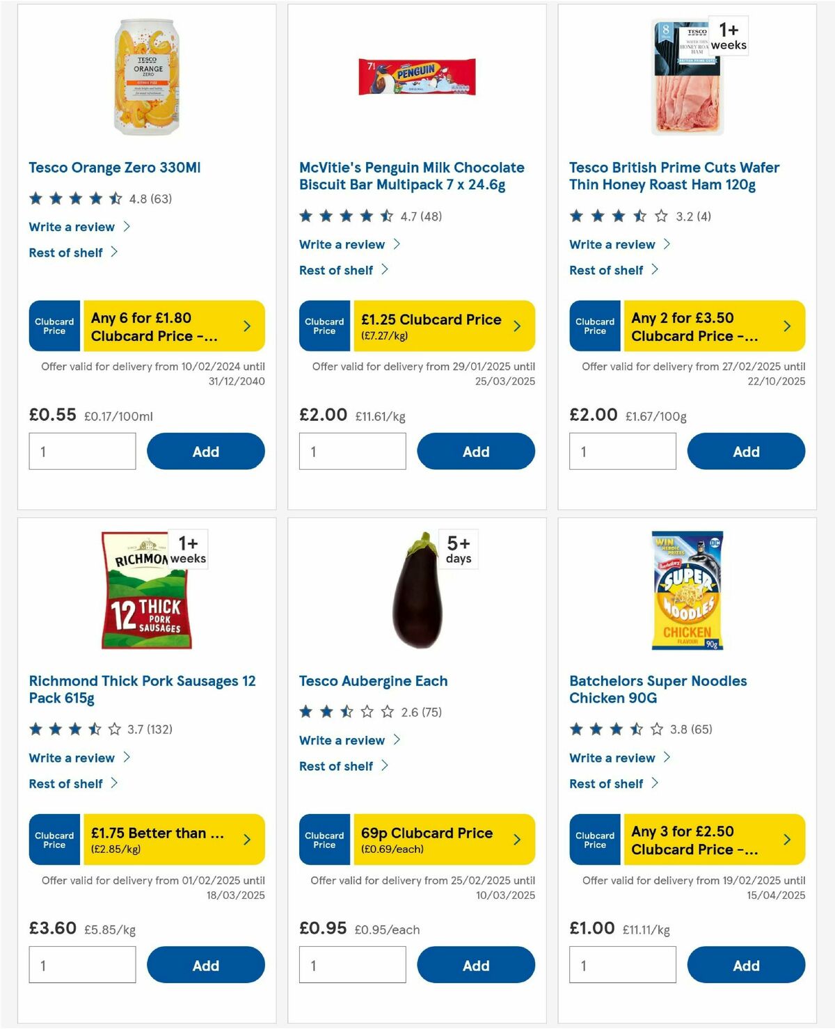 TESCO Offers from 6 March