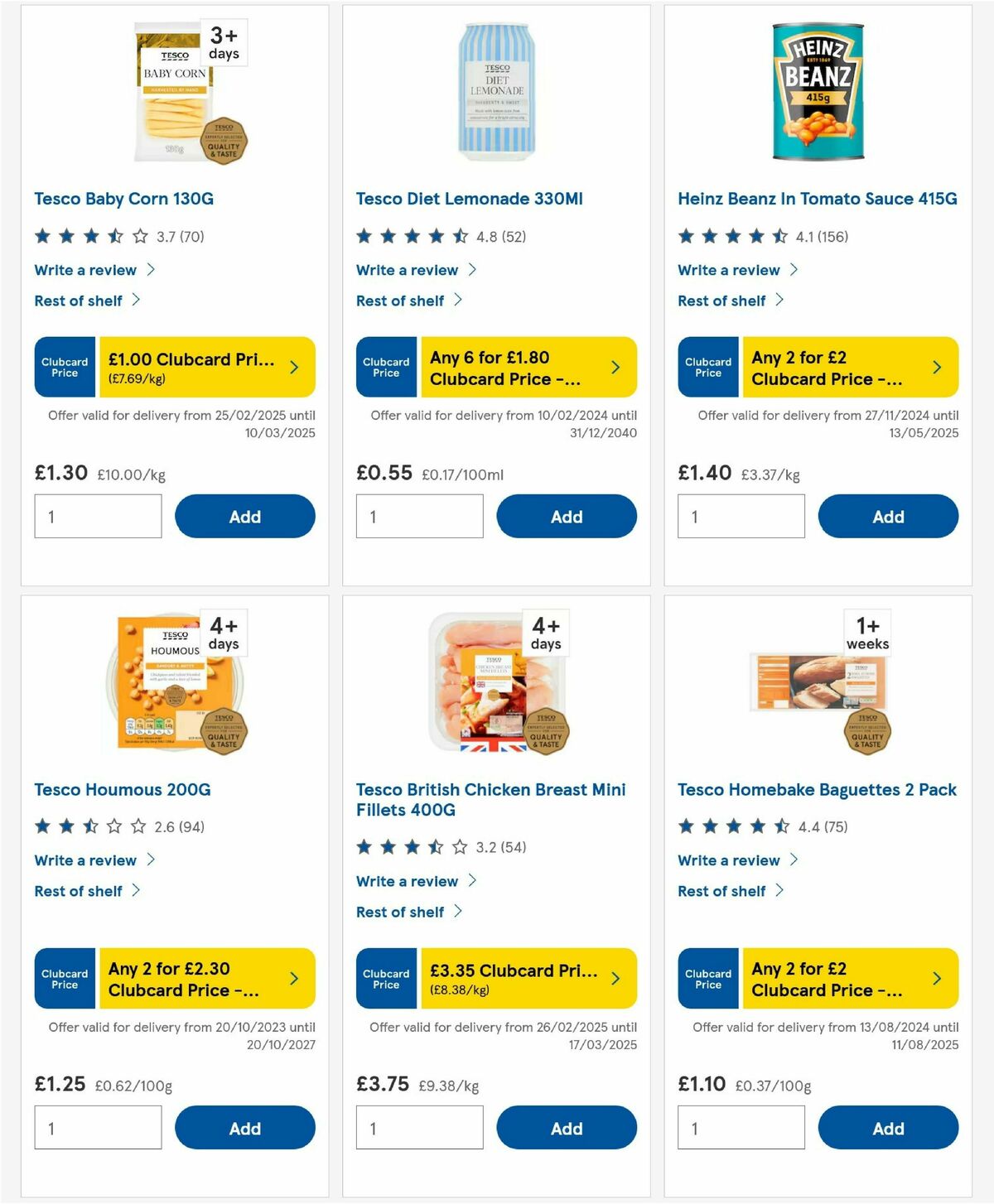 TESCO Offers from 6 March