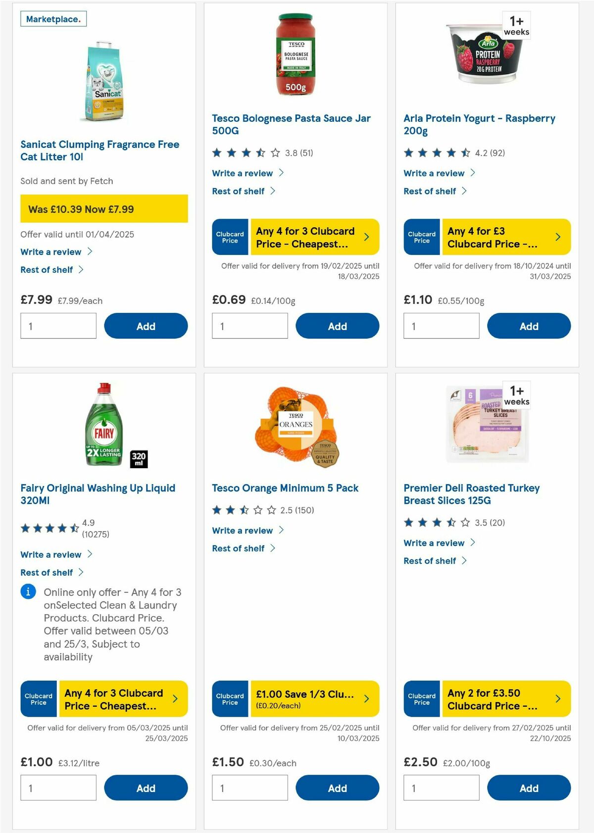 TESCO Offers from 6 March