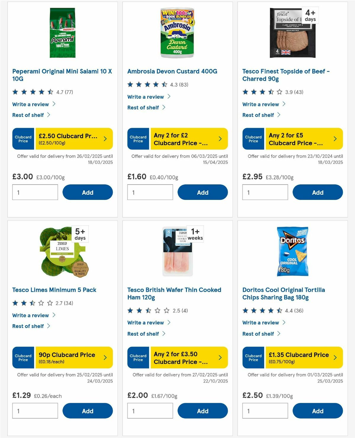 TESCO Offers from 13 March