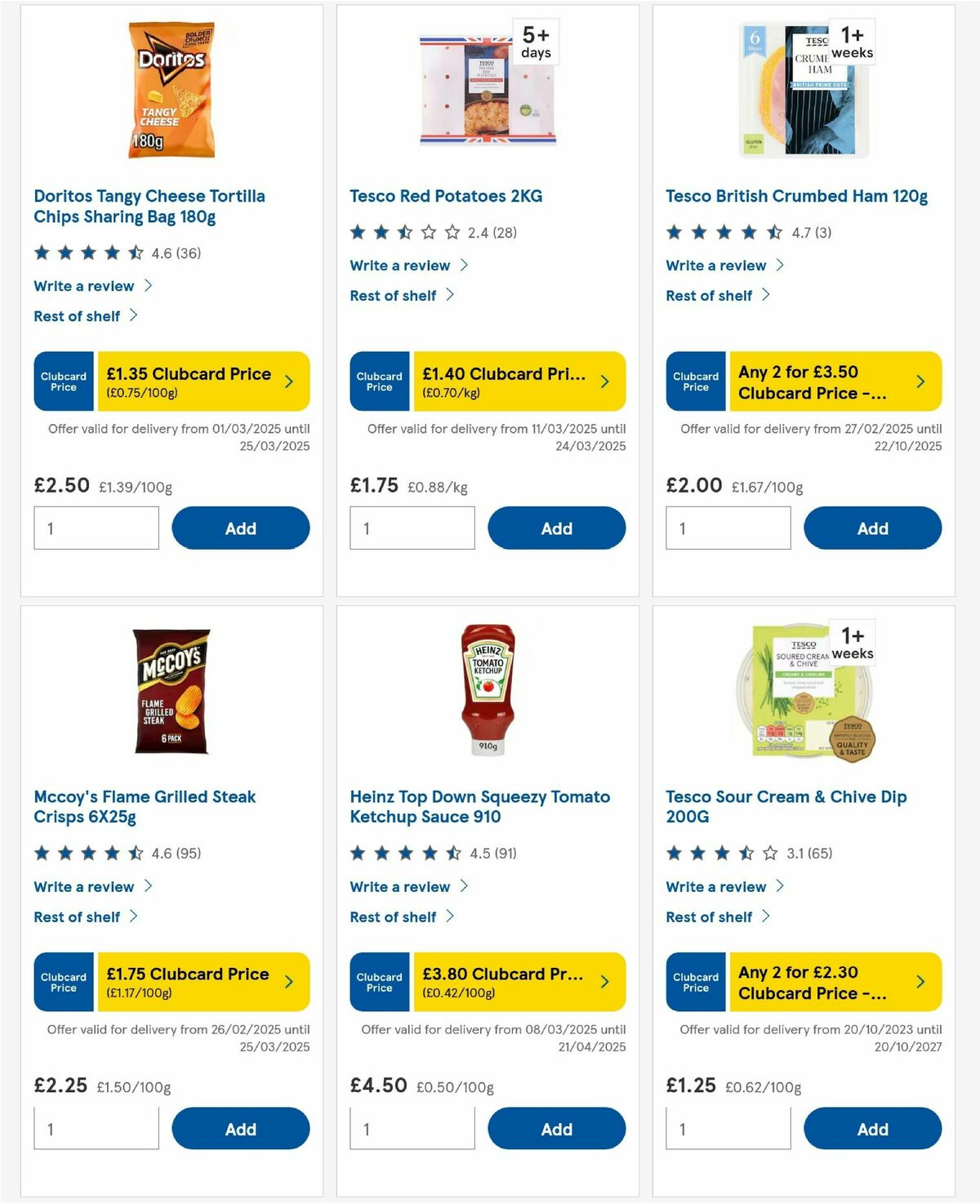 TESCO Offers from 13 March