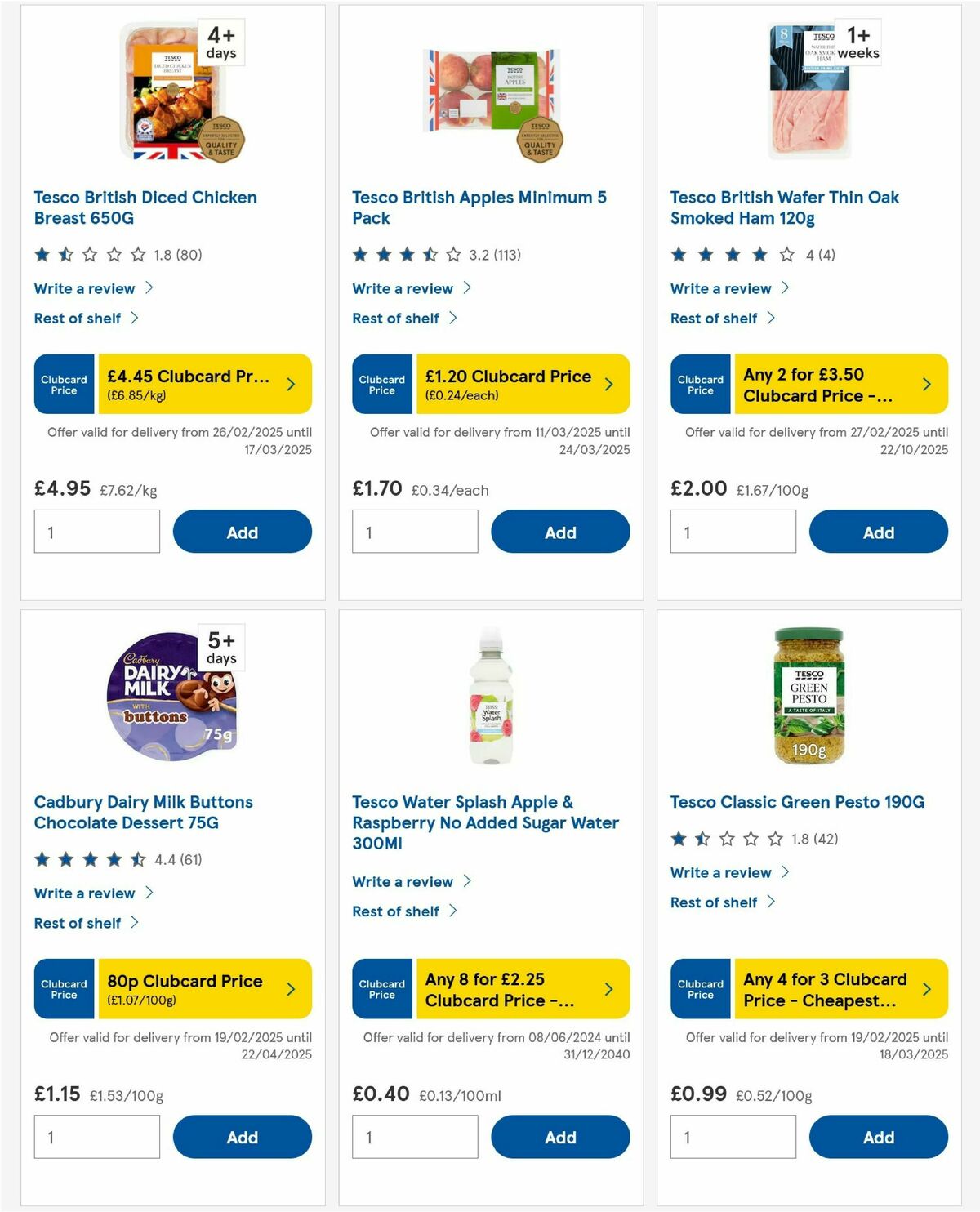 TESCO Offers from 13 March