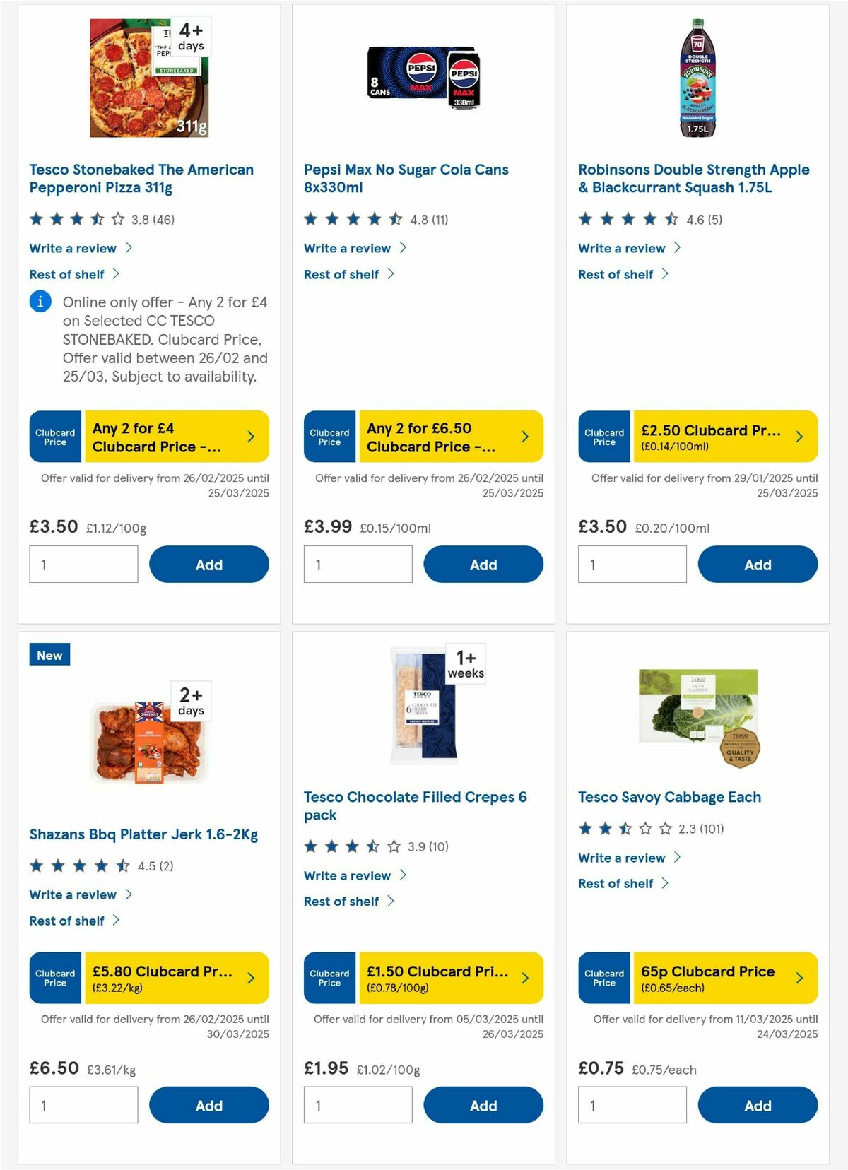 TESCO Offers from 13 March