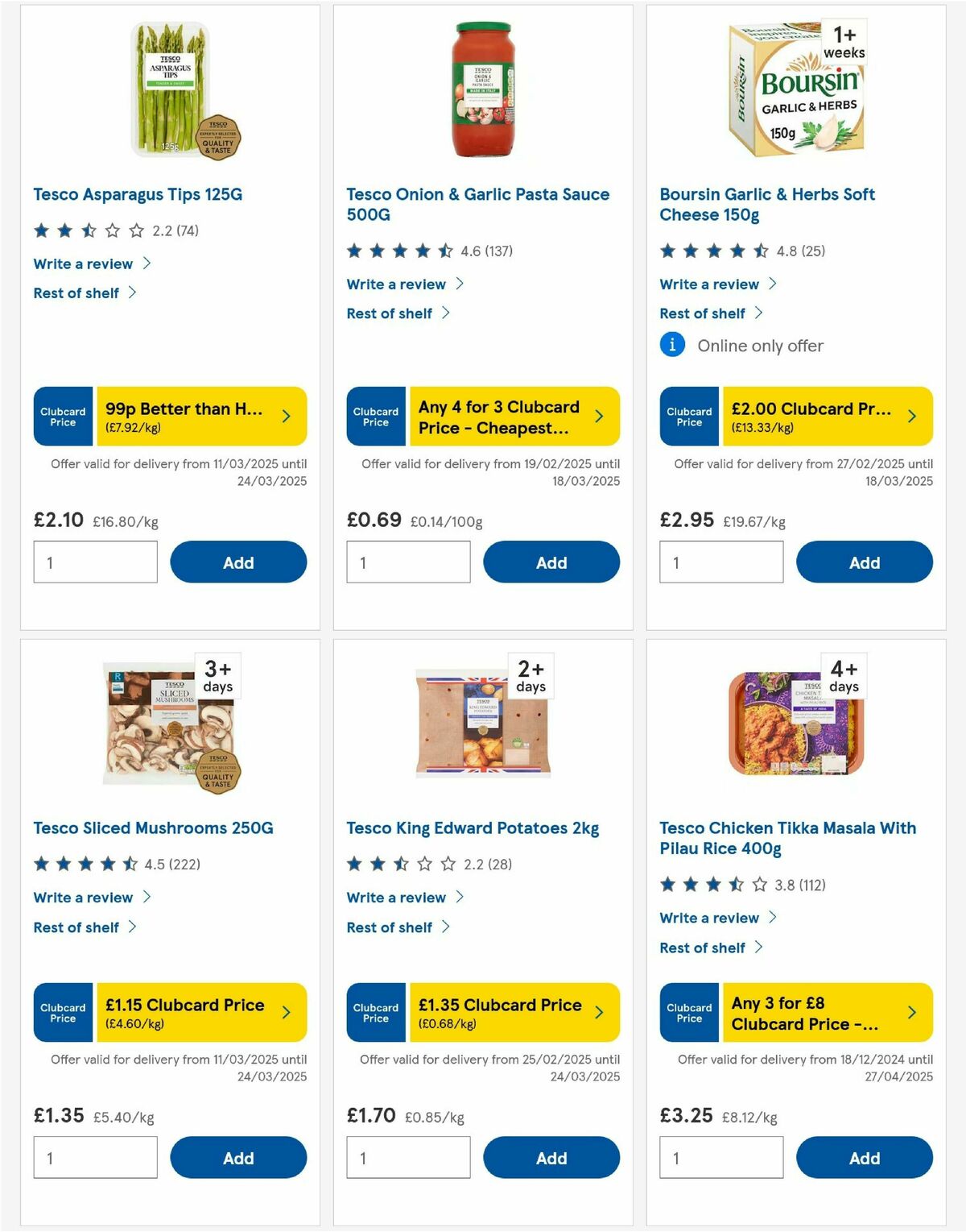 TESCO Offers from 13 March