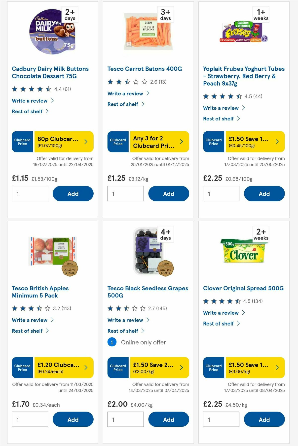 TESCO Offers from 20 March