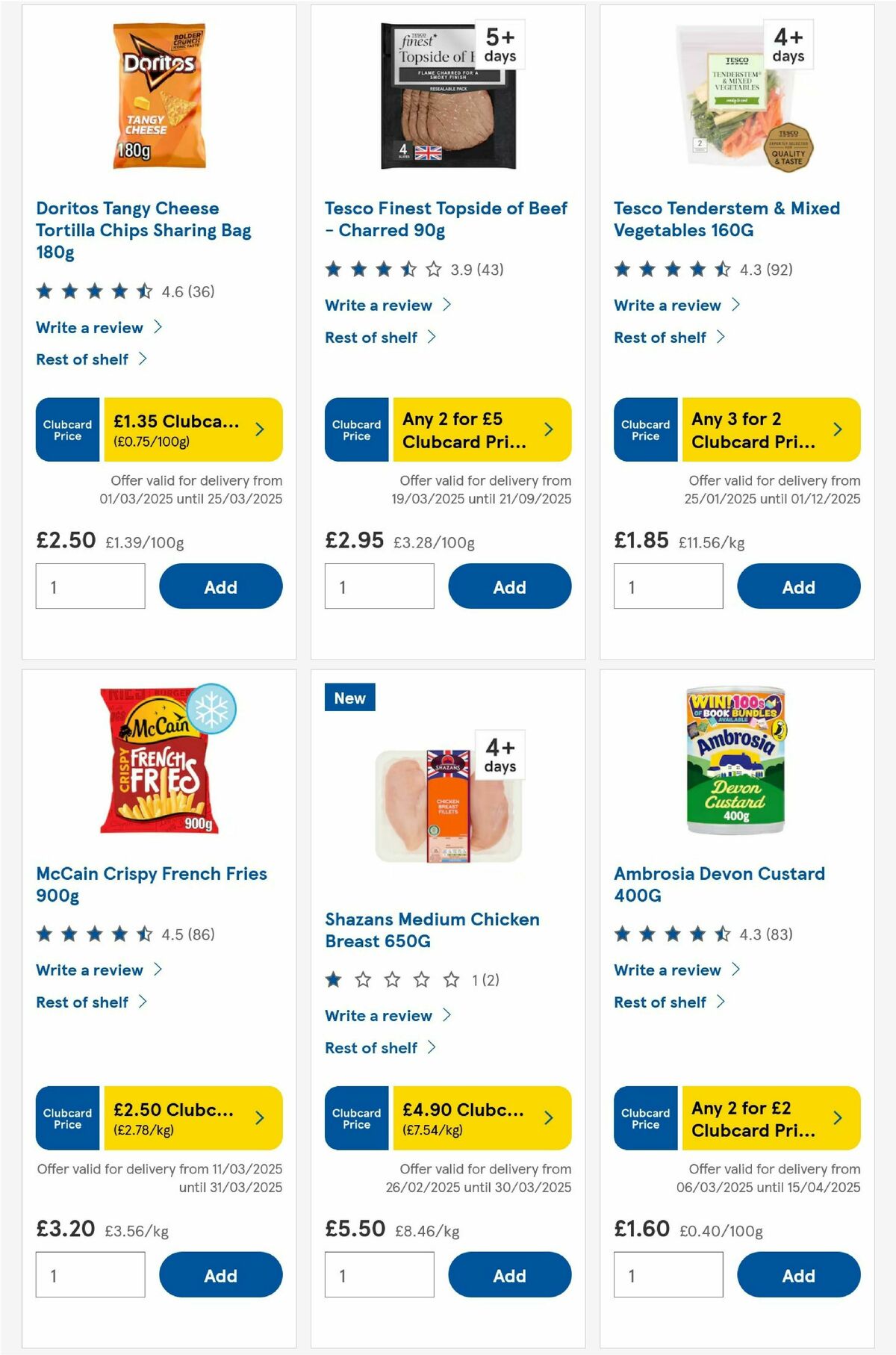 TESCO Offers from 20 March